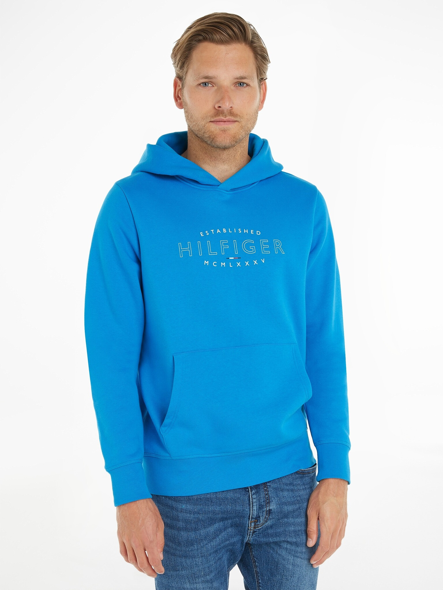 Tommy Hilfiger Curve Logo Hoody Sweatshirt Sin - Pepit.bg