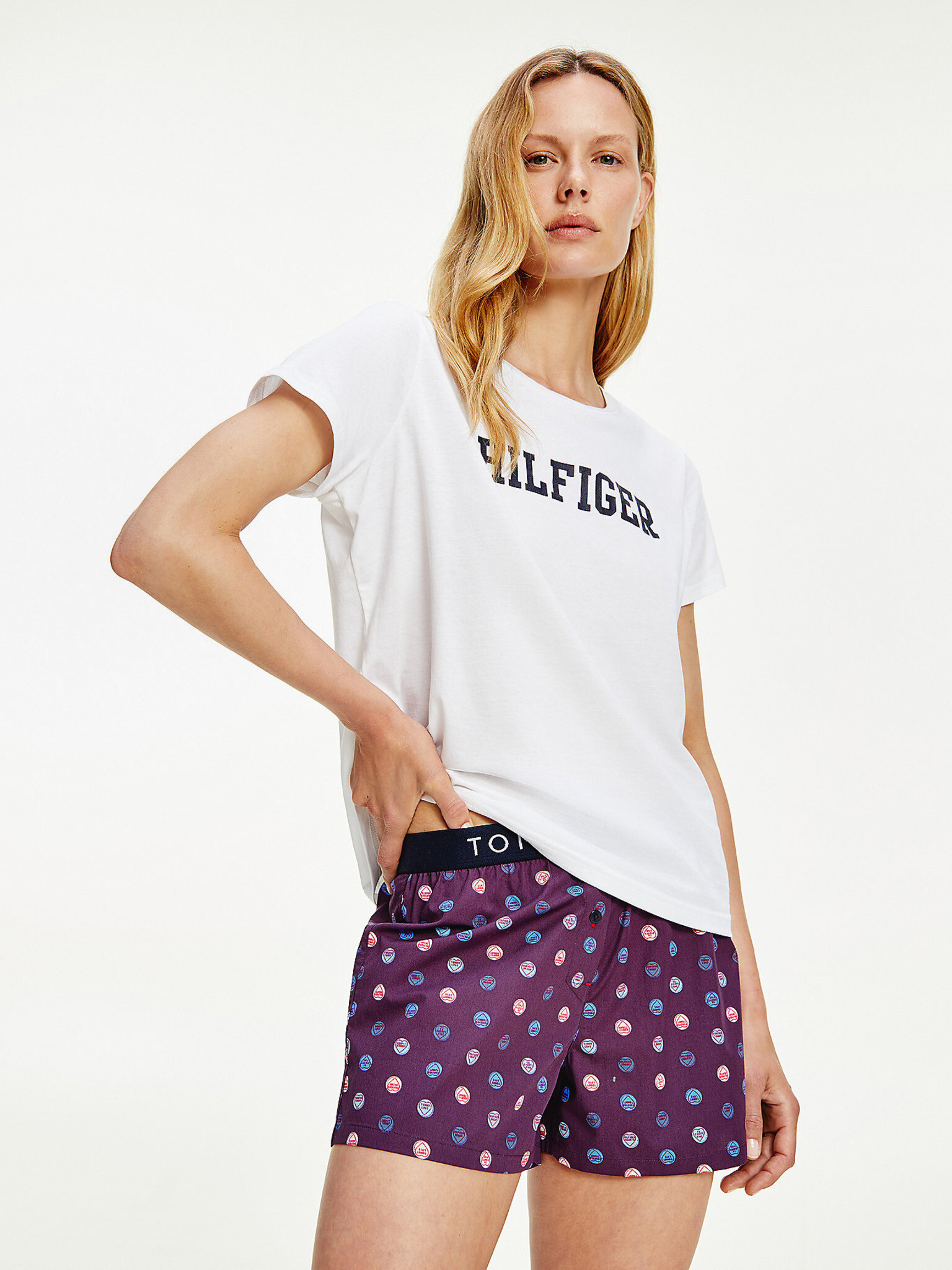 Tommy Hilfiger Lounge Organic Cotton Тениска за спане Sin - Pepit.bg