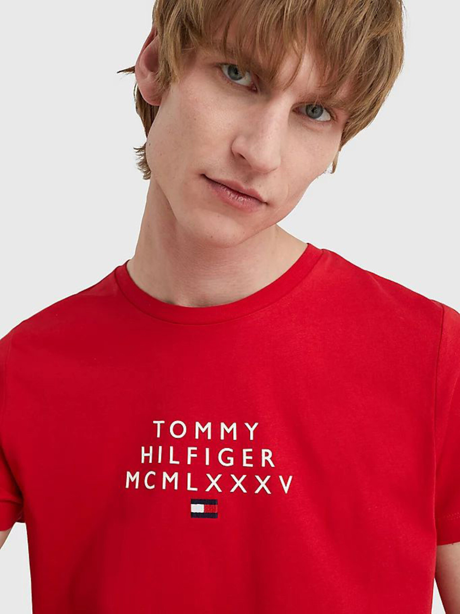 Tommy Hilfiger T-shirt Cherven - Pepit.bg