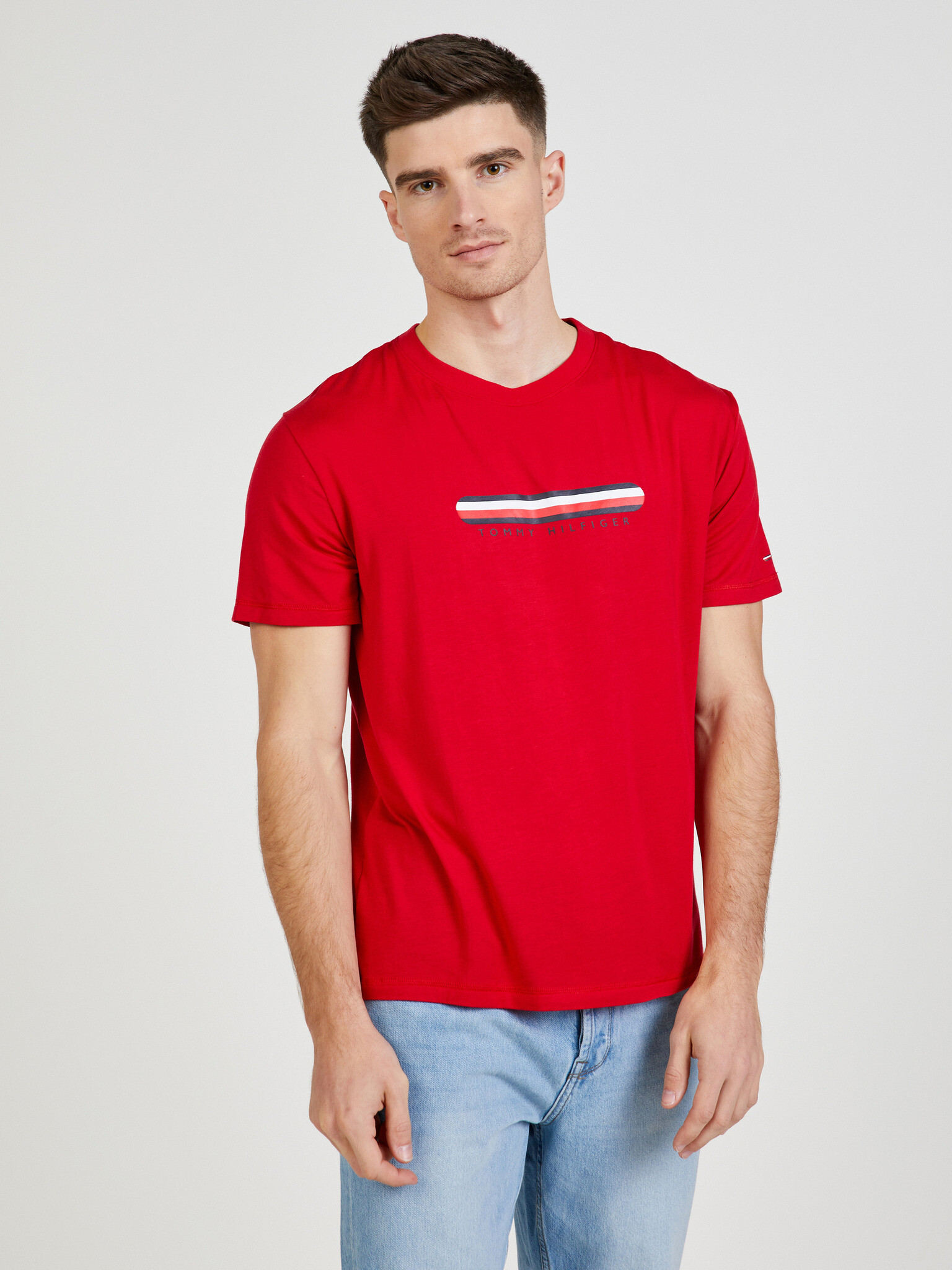 Tommy Hilfiger T-shirt Cherven - Pepit.bg