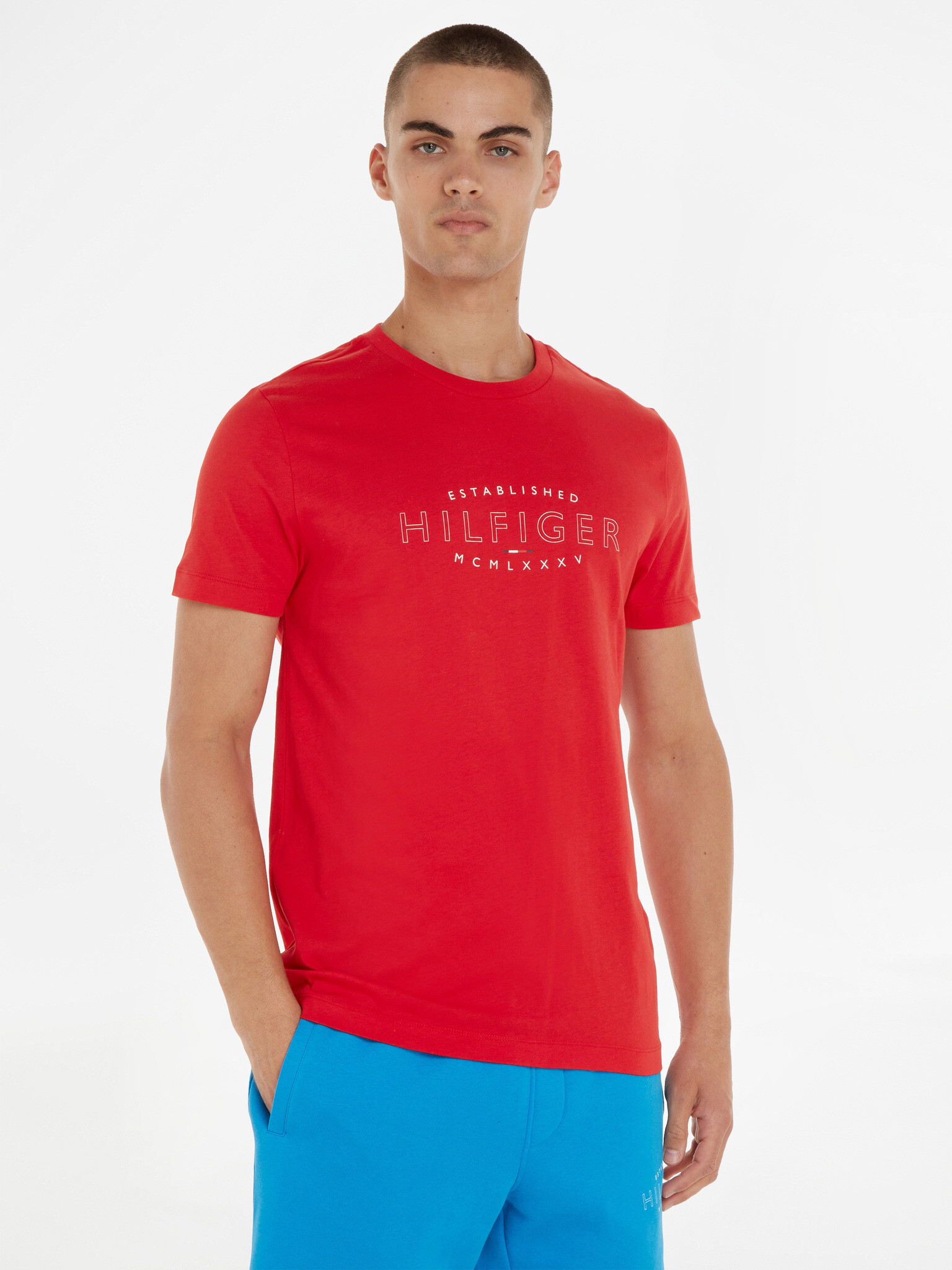 Tommy Hilfiger T-shirt Cherven - Pepit.bg