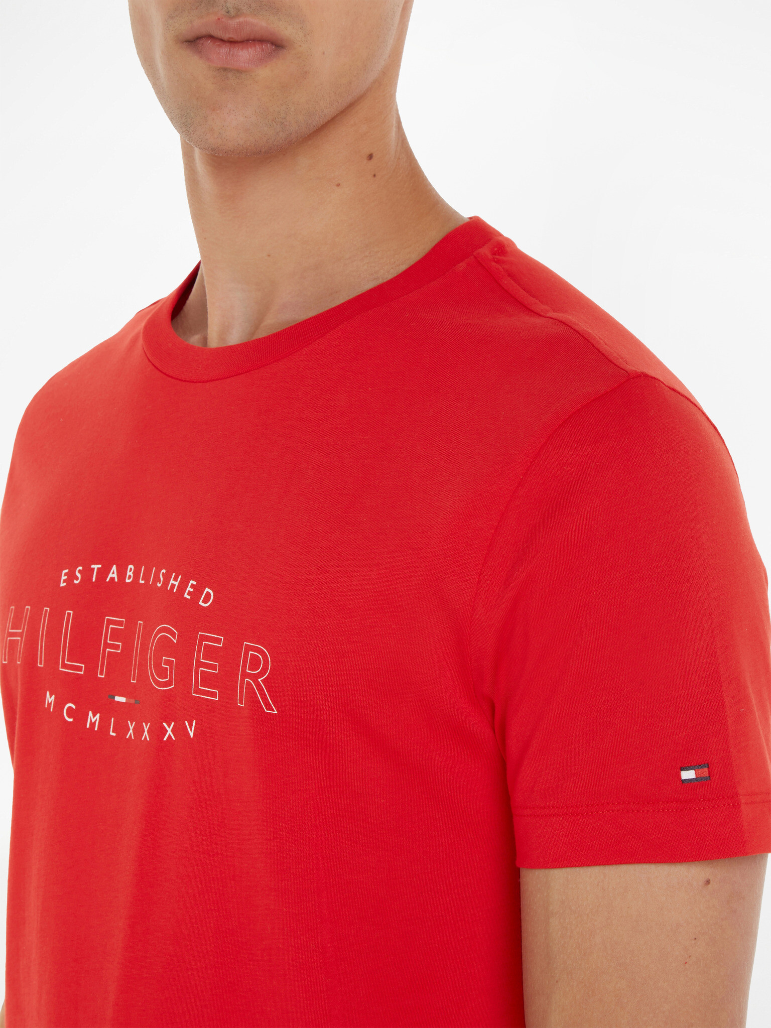 Tommy Hilfiger T-shirt Cherven - Pepit.bg