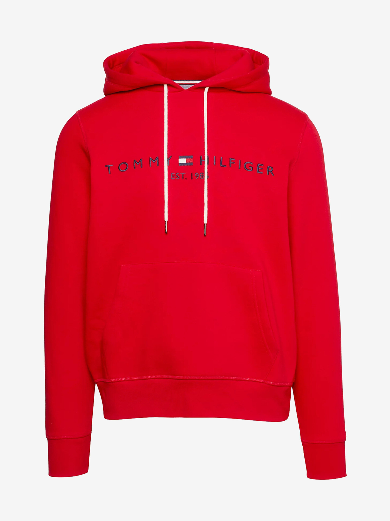 Tommy Hilfiger Tommy Logo Hoody Sweatshirt Cherven - Pepit.bg