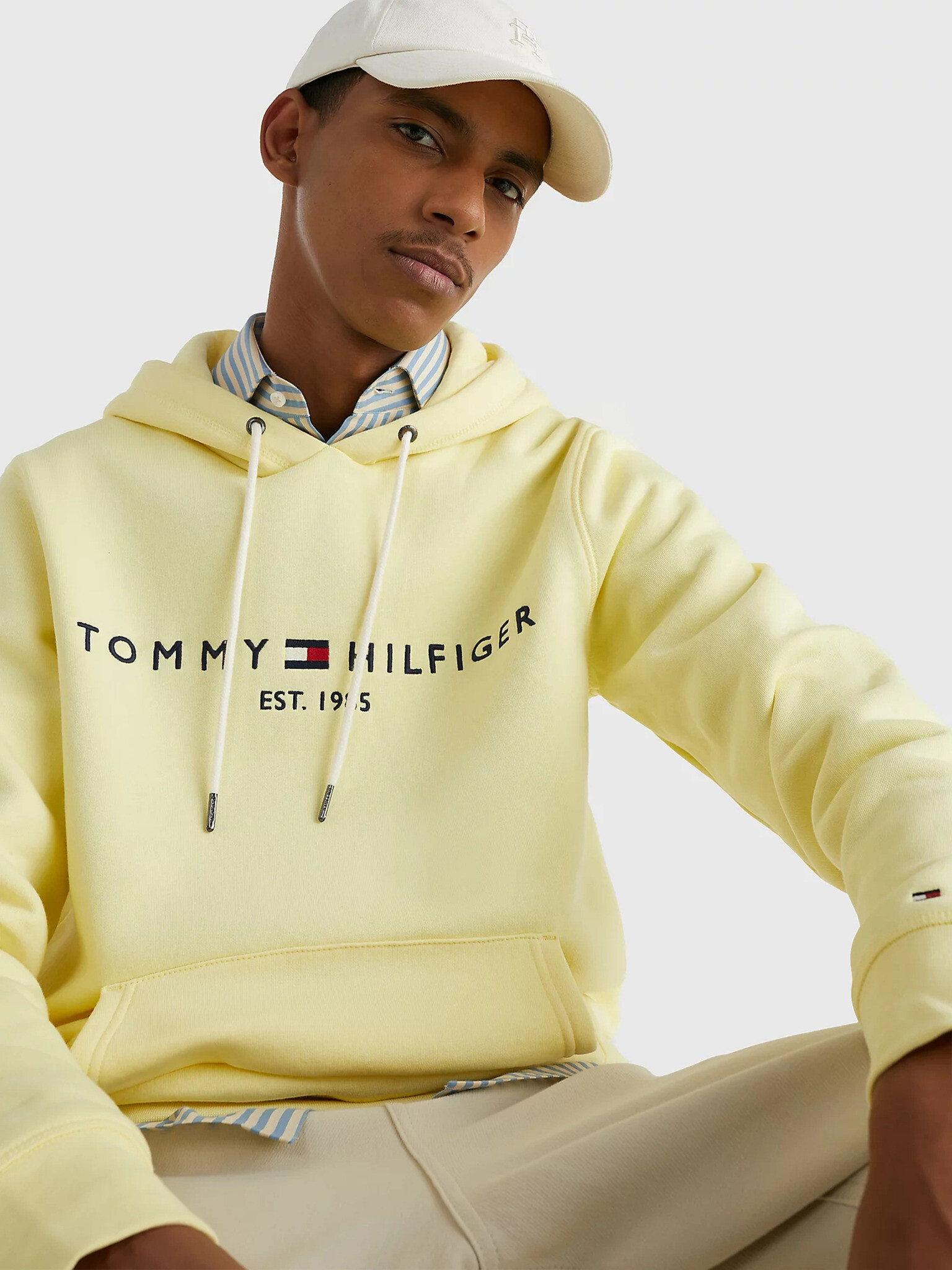 Tommy Hilfiger Tommy Logo Hoody Sweatshirt Zhalt - Pepit.bg