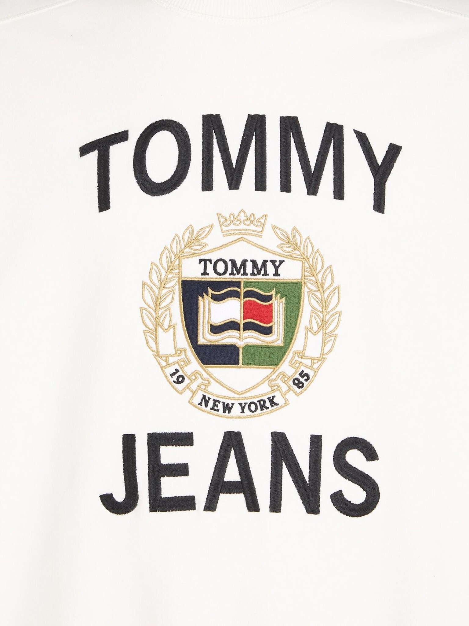 Tommy Jeans Boxy Luxe Sweatshirt Byal - Pepit.bg