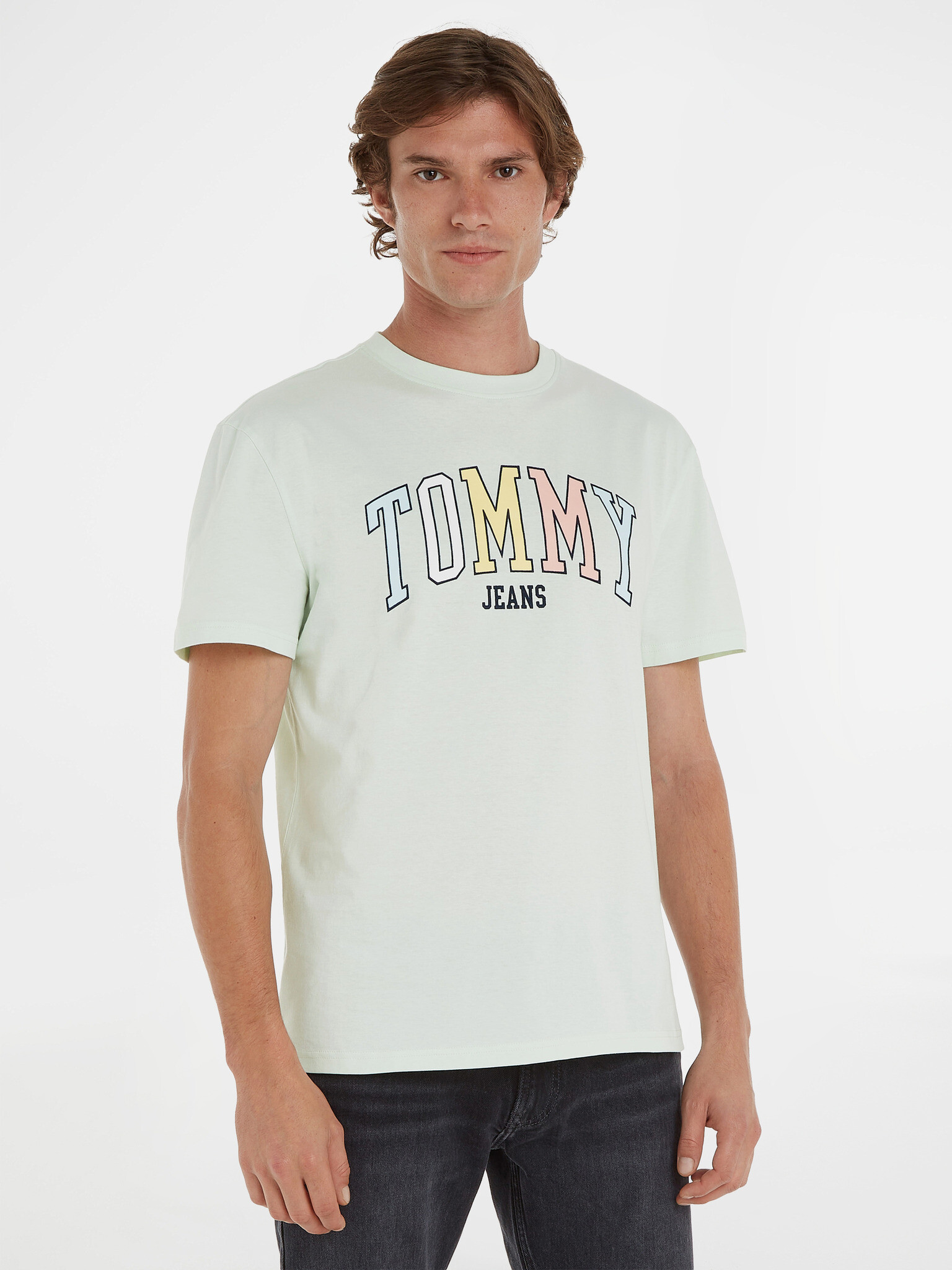 Tommy Jeans College Pop T-shirt Zelen - Pepit.bg