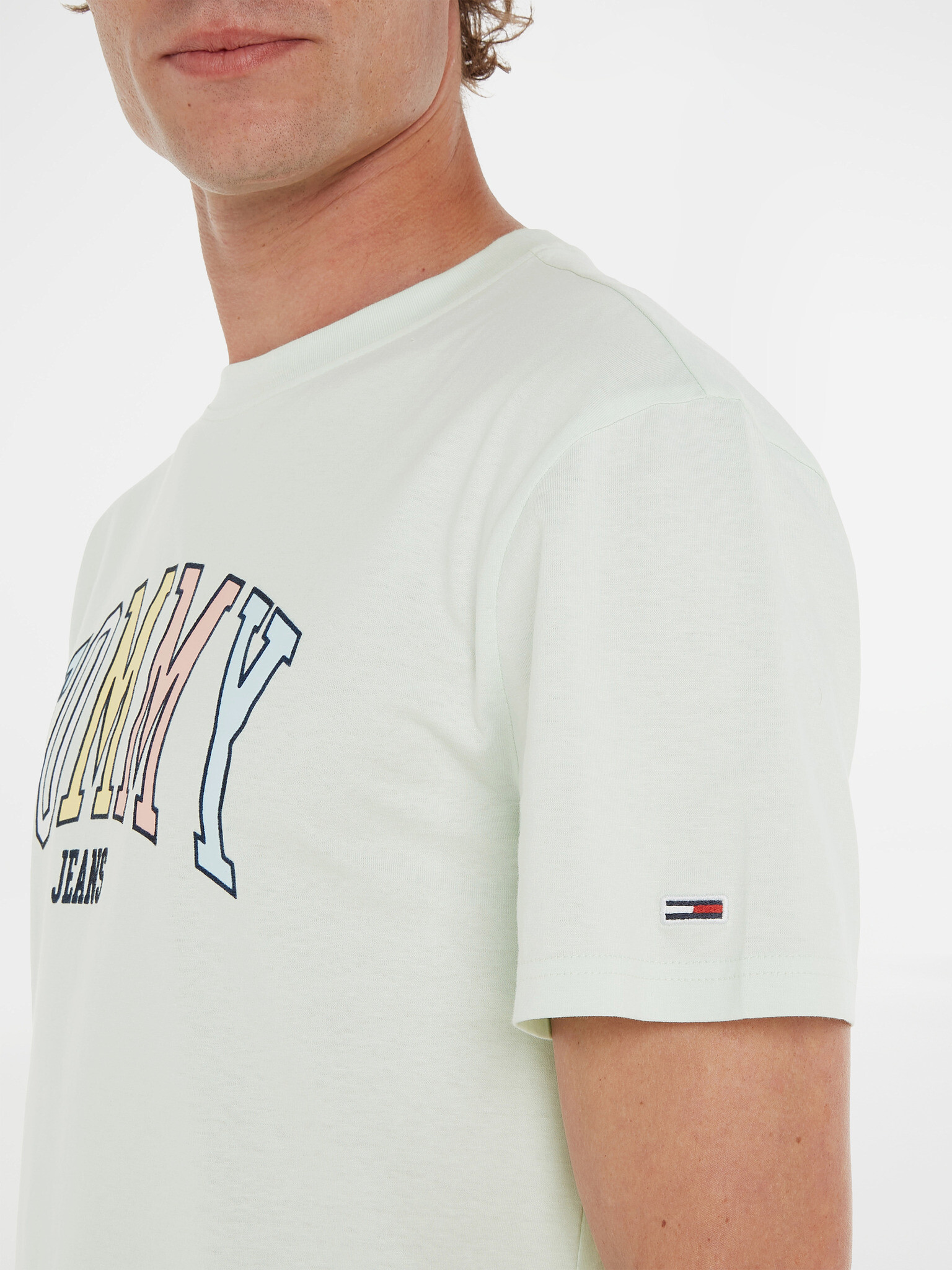 Tommy Jeans College Pop T-shirt Zelen - Pepit.bg