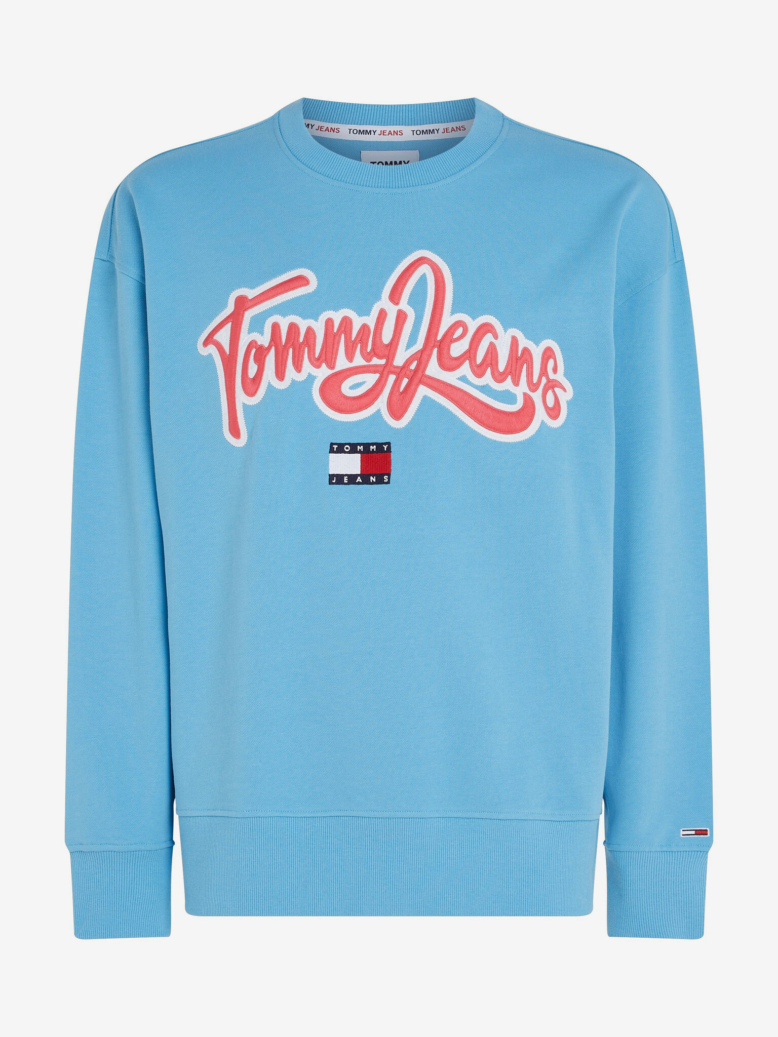 Tommy Jeans College Pop Text Crew Sweatshirt Sin - Pepit.bg