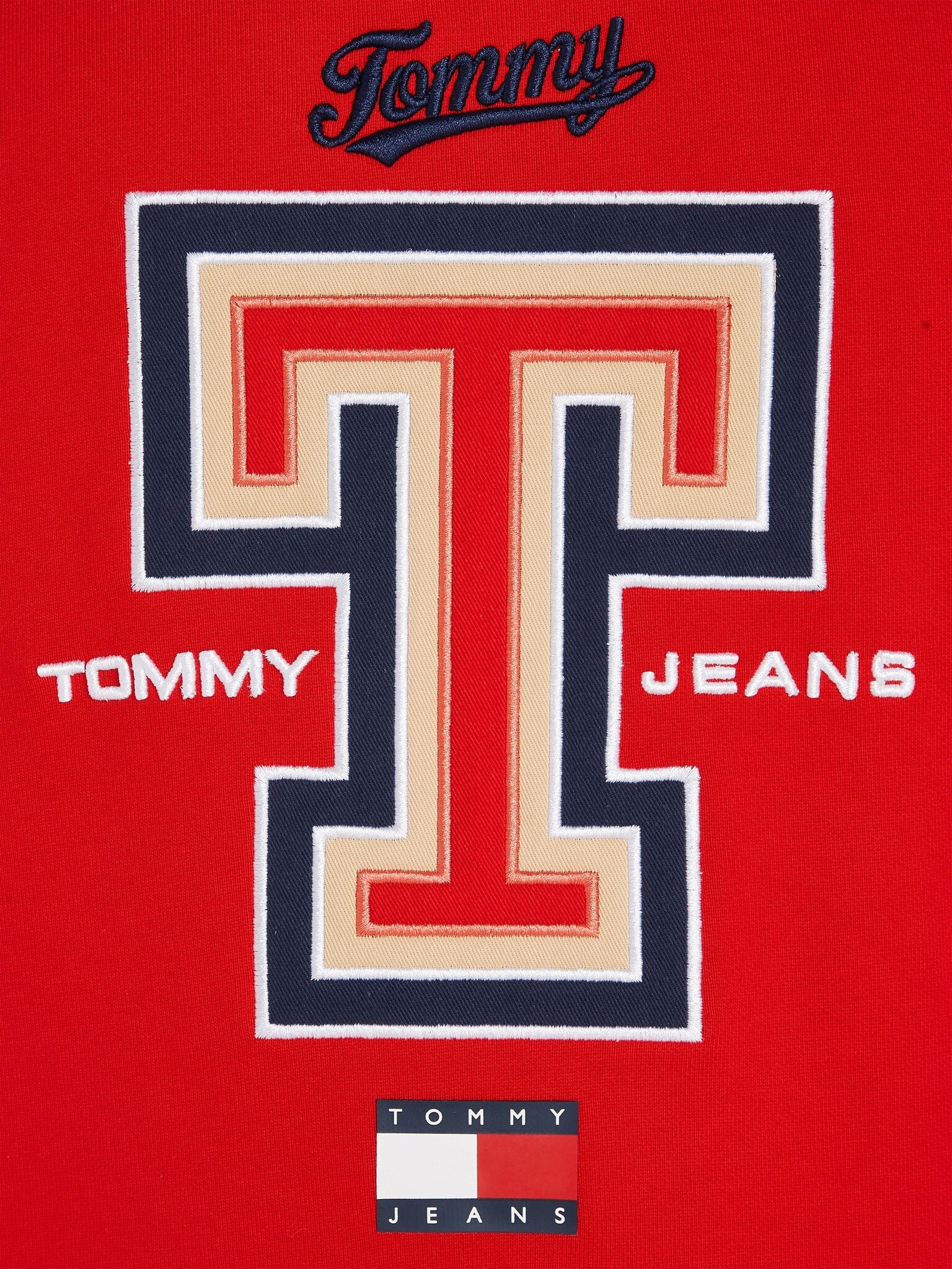 Tommy Jeans Modern Sport T Crew Sweatshirt Cherven - Pepit.bg