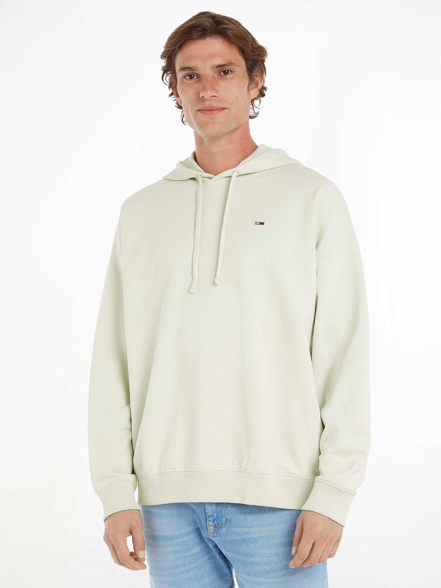 Tommy Jeans OVZ College Hoodie Sweatshirt Zelen - Pepit.bg