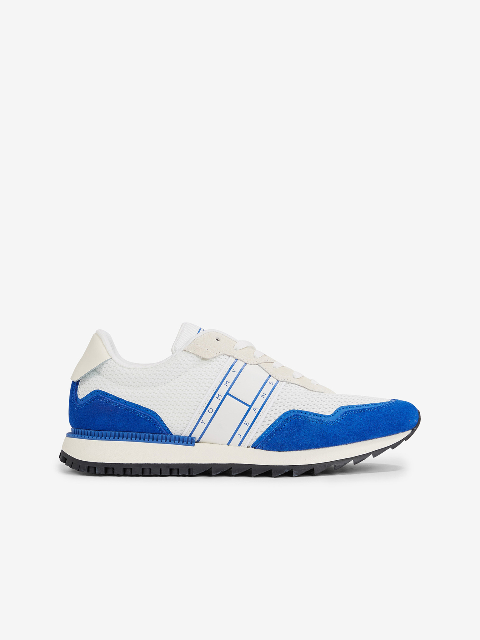 Tommy Jeans Runner Mix Material Спортни обувки Byal - Pepit.bg