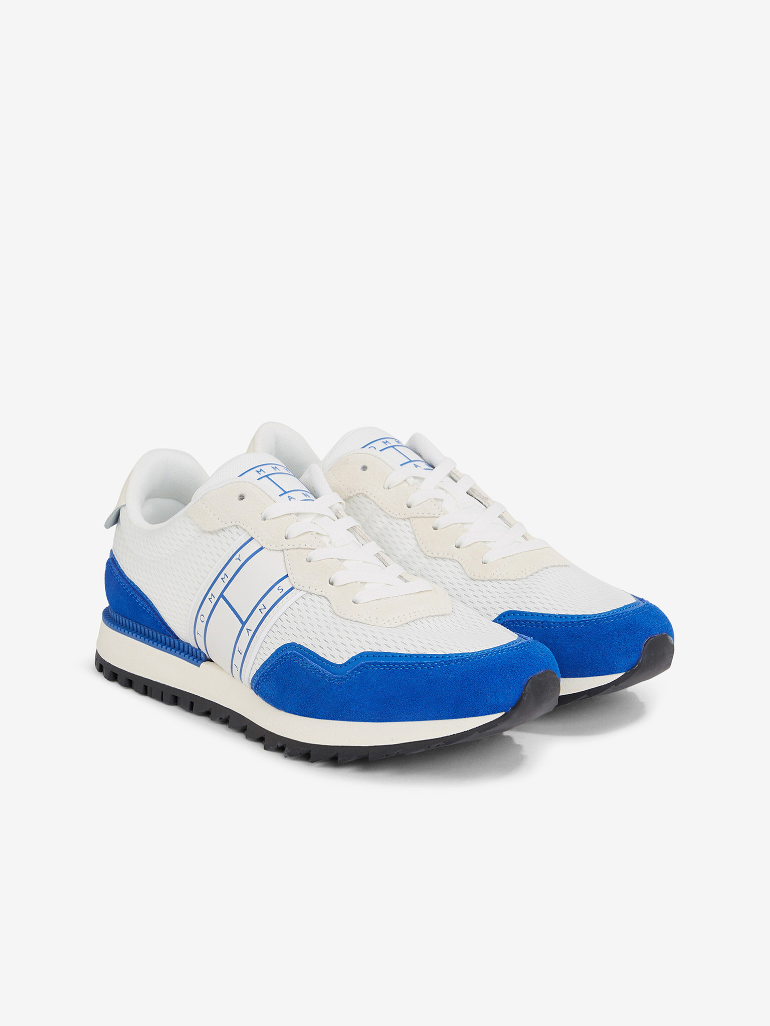 Tommy Jeans Runner Mix Material Спортни обувки Byal - Pepit.bg