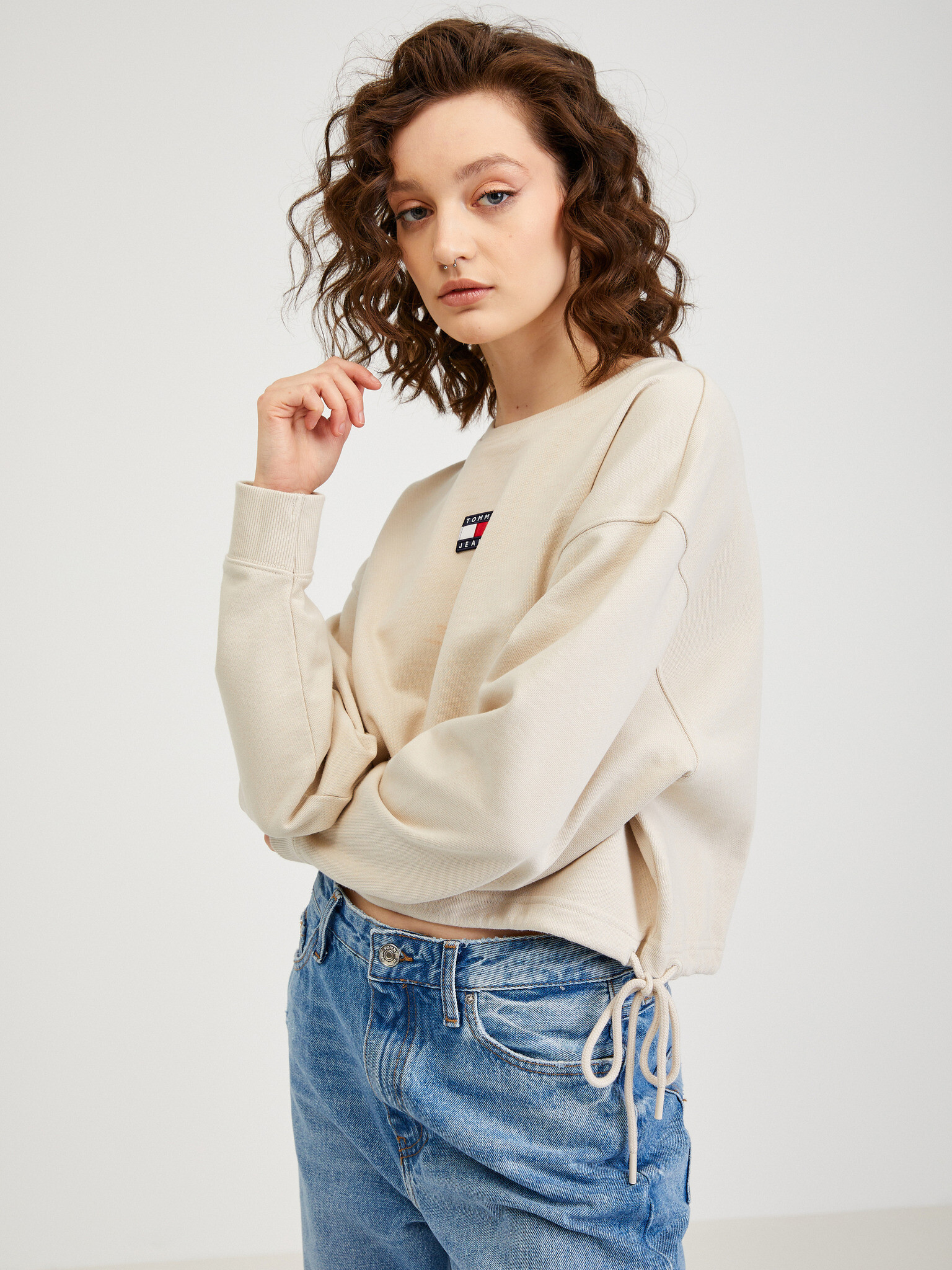 Tommy Jeans Sweatshirt Bezhov - Pepit.bg