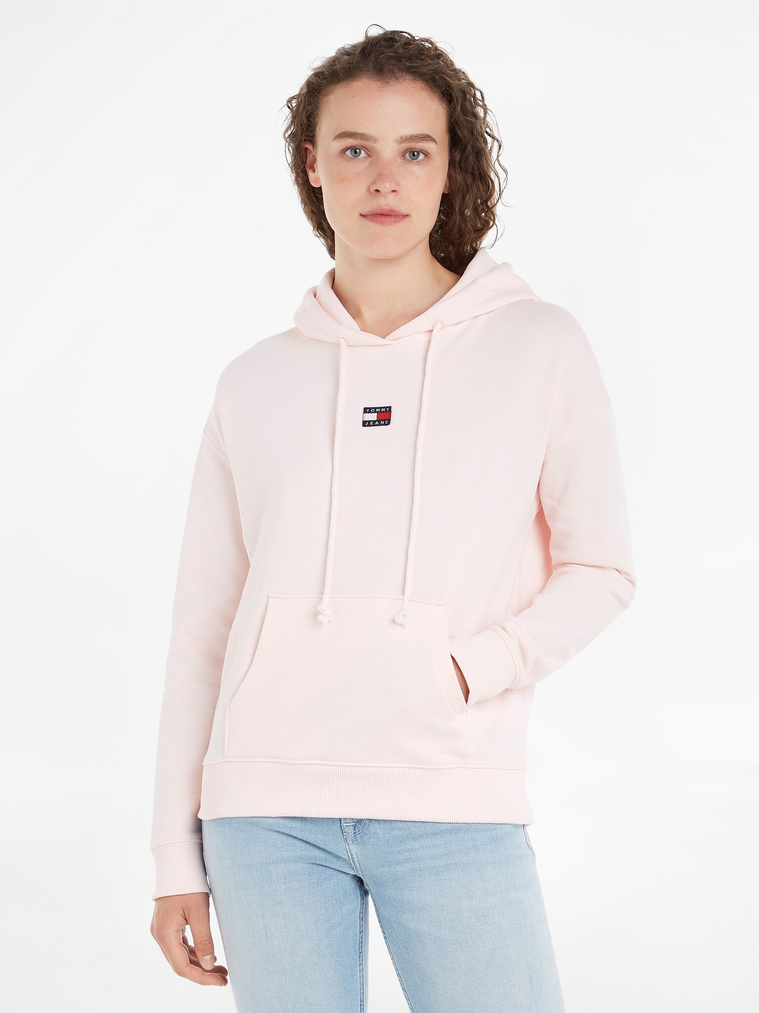 Tommy Jeans TJW XS Badge Sweatshirt Rozov - Pepit.bg