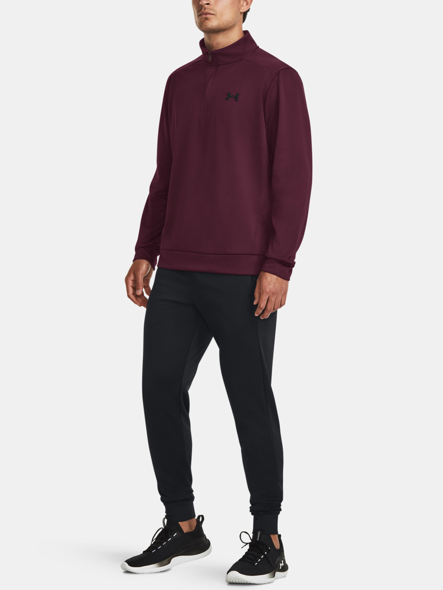 Under Armour Armour Fleece Sweatshirt Cherven - Pepit.bg