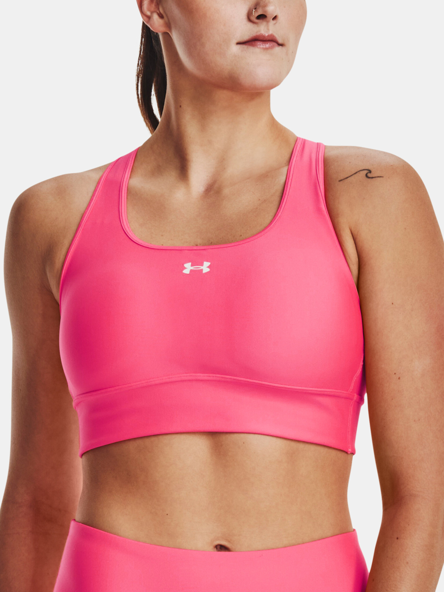 Under Armour Crossback Longline Cпортен Сутиен Rozov - Pepit.bg