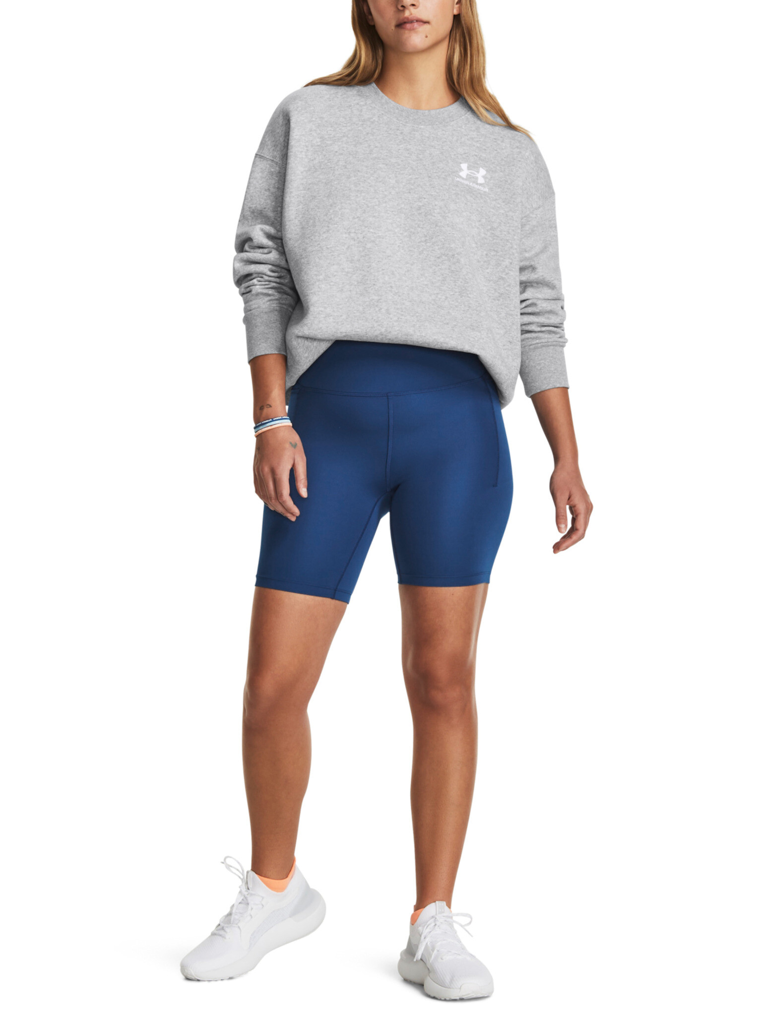 Under Armour Essential Flc OS Crew Sweatshirt Siv - Pepit.bg