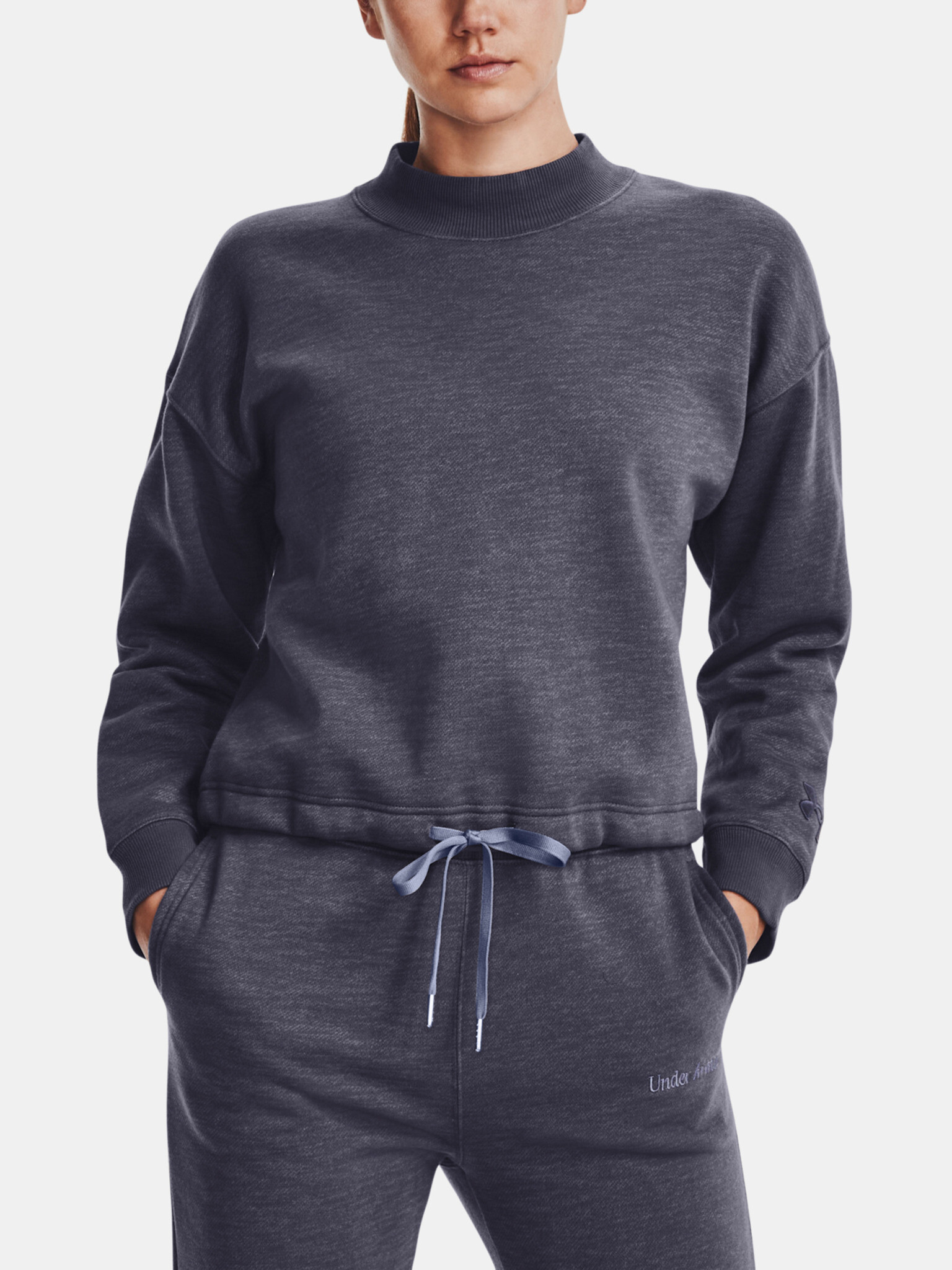 Under Armour Essential Script Crew Sweatshirt Siv - Pepit.bg