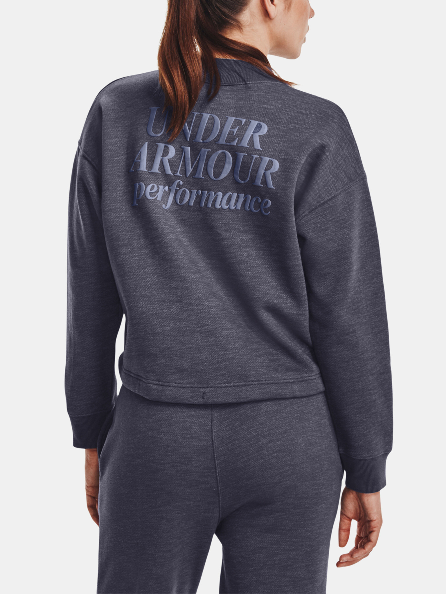 Under Armour Essential Script Crew Sweatshirt Siv - Pepit.bg