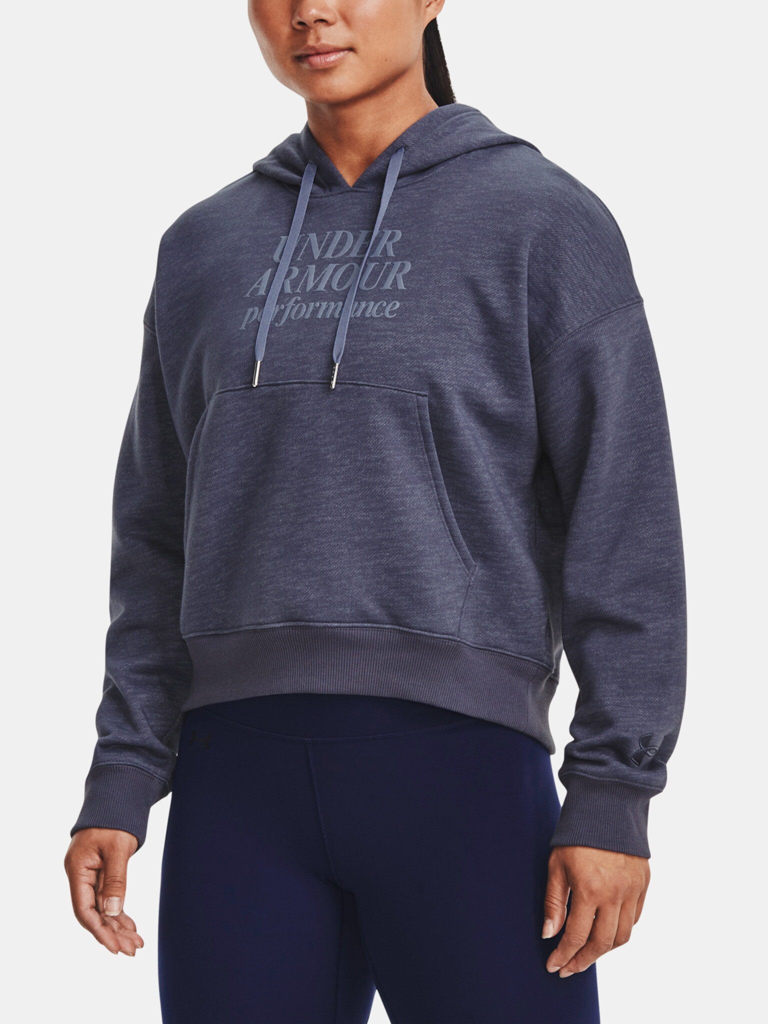 Under Armour Essential Script Hoodie Sweatshirt Siv - Pepit.bg