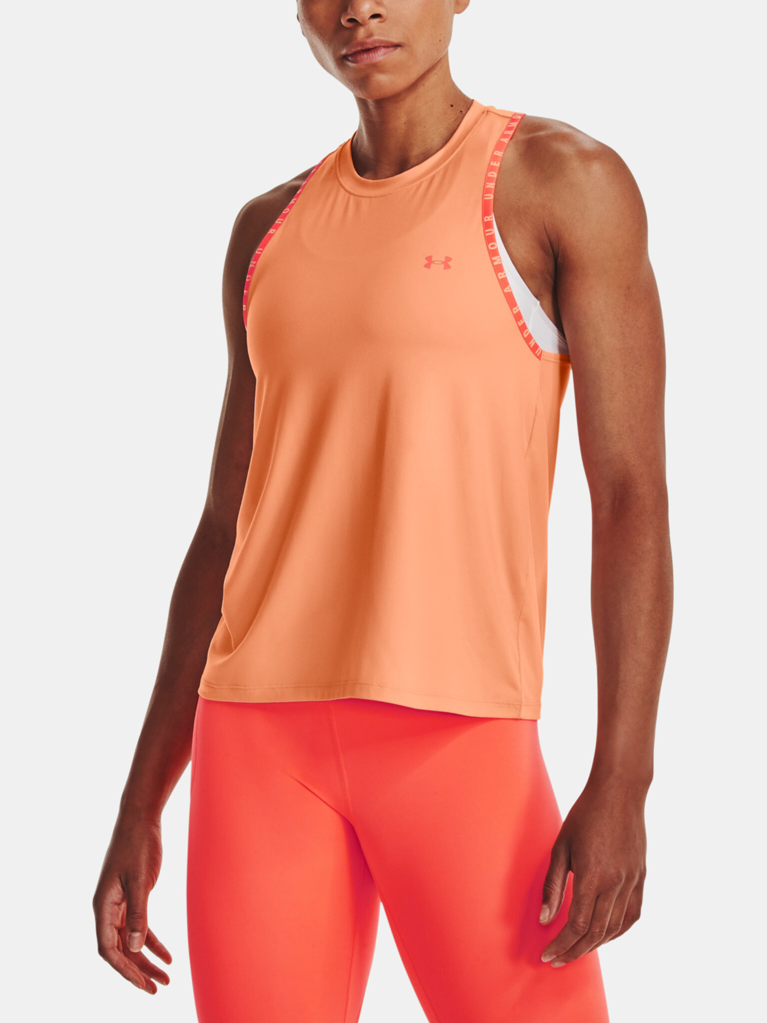 Under Armour Knockout Novelty Tank-ORG Потник Oranzhev - Pepit.bg