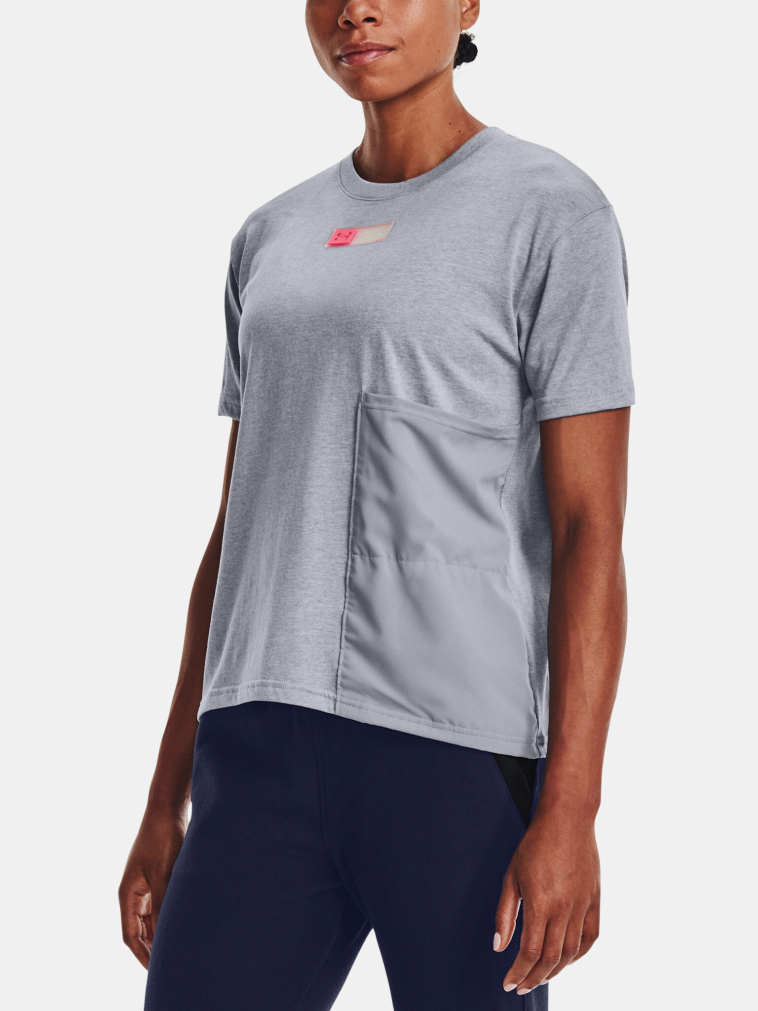 Under Armour Live Woven Pocket T-shirt Siv - Pepit.bg