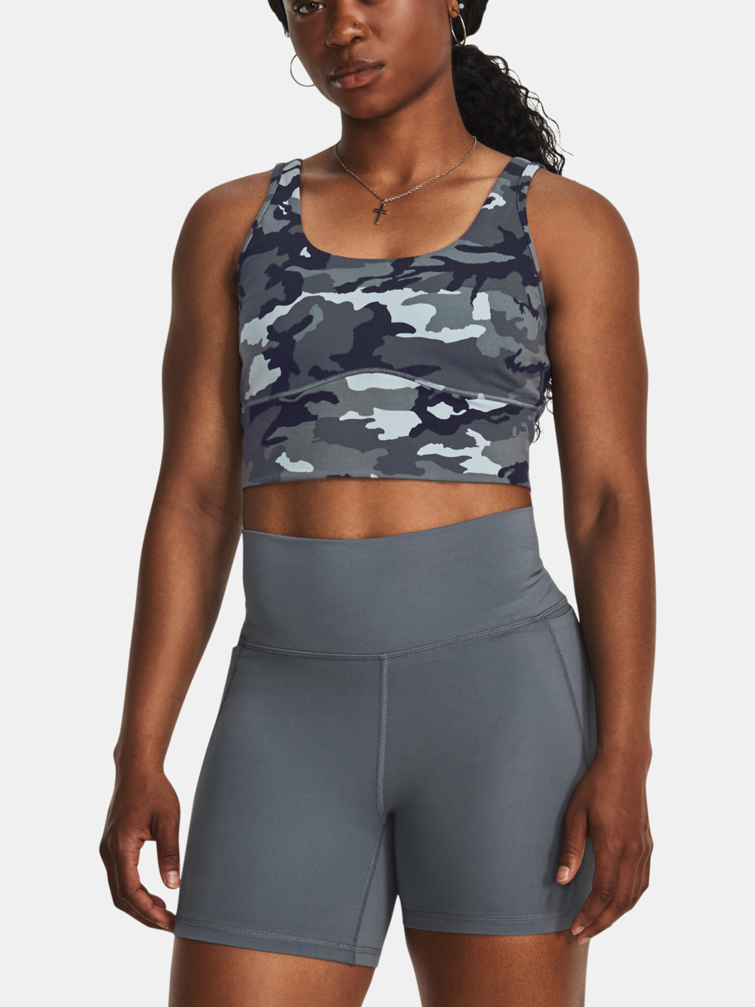 Under Armour Meridian Fitted Crop Потник Siv - Pepit.bg