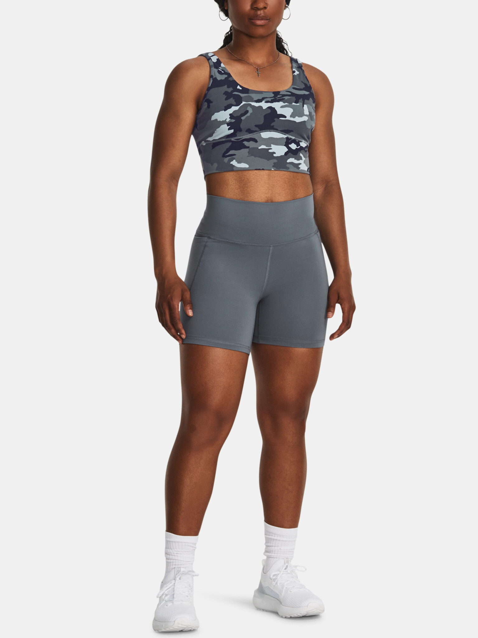 Under Armour Meridian Fitted Crop Потник Siv - Pepit.bg