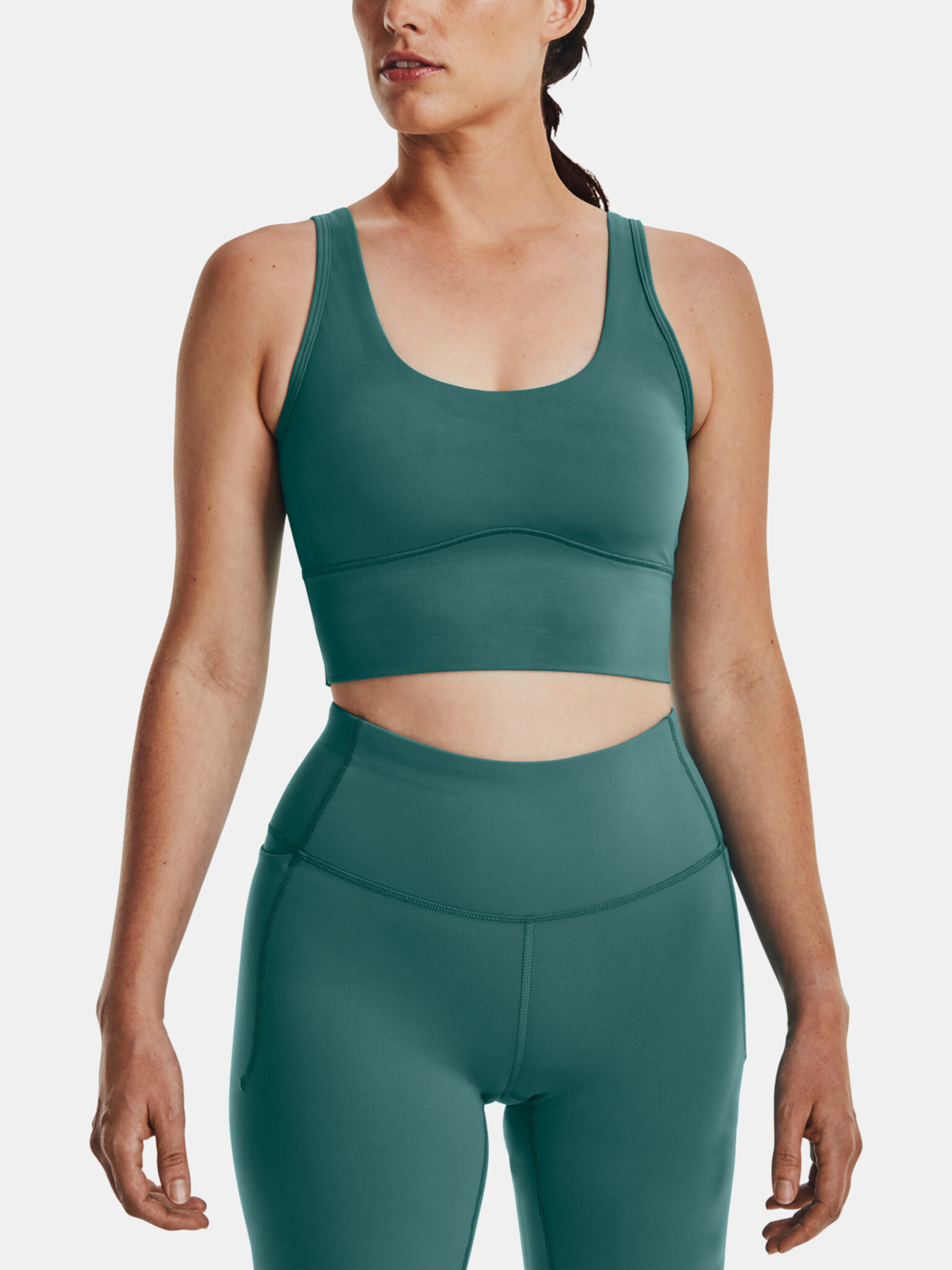 Under Armour Meridian Fitted Crop Потник Zelen - Pepit.bg