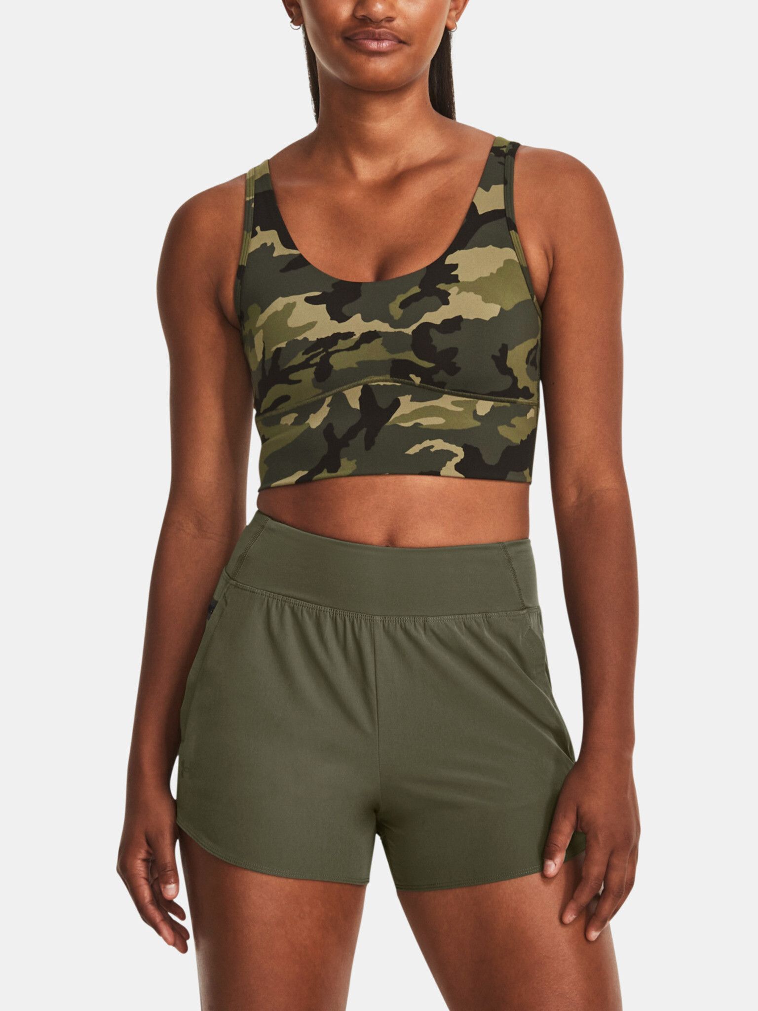 Under Armour Meridian Fitted Crop Потник Zelen - Pepit.bg