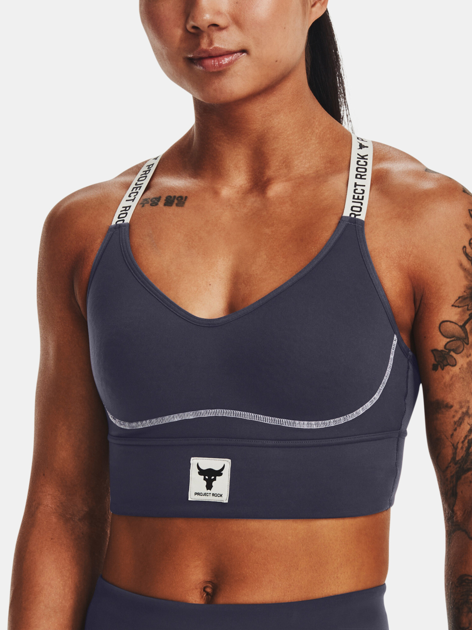 Under Armour Project Rock Infty Mid Сутиен Siv - Pepit.bg
