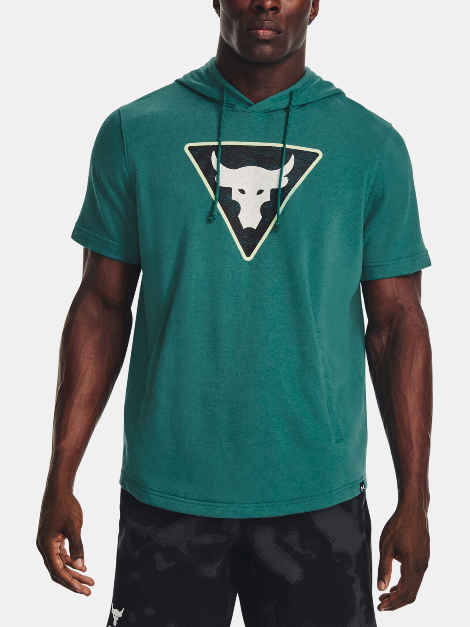 Under Armour Project Rock Terry SS HD Fam Sweatshirt Zelen - Pepit.bg