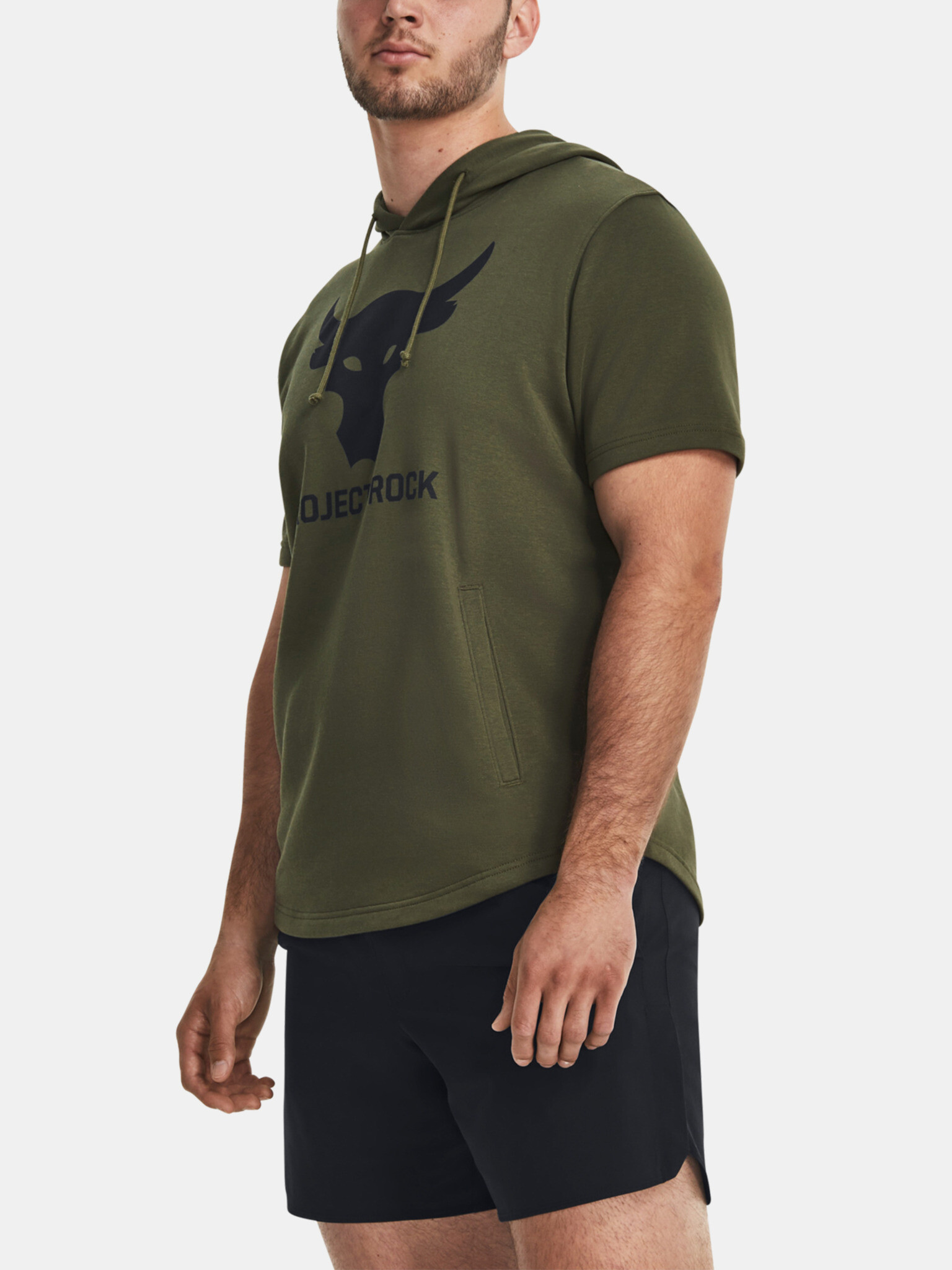 Under Armour Project Rock Terry SS HD Sweatshirt Zelen - Pepit.bg