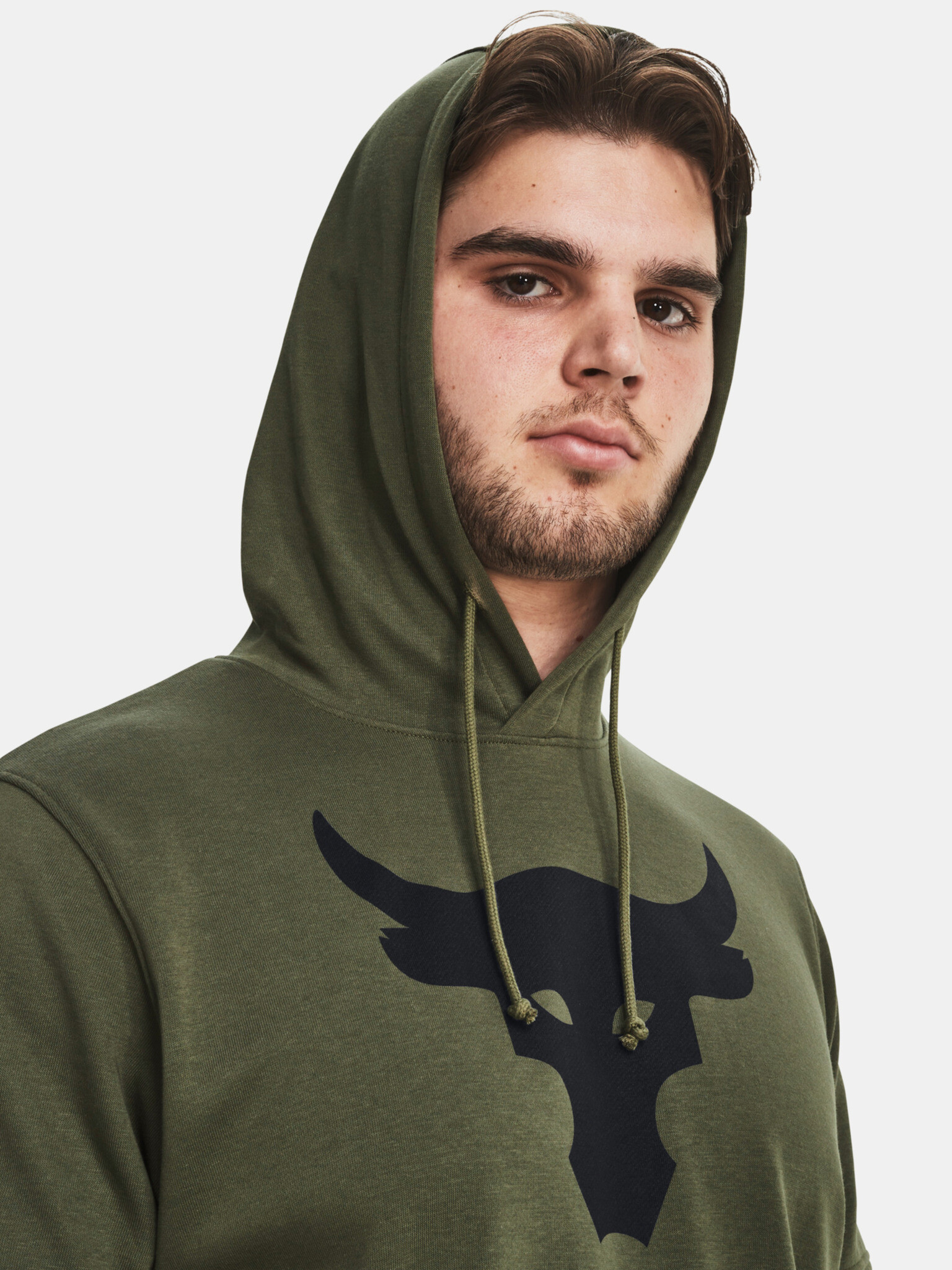 Under Armour Project Rock Terry SS HD Sweatshirt Zelen - Pepit.bg