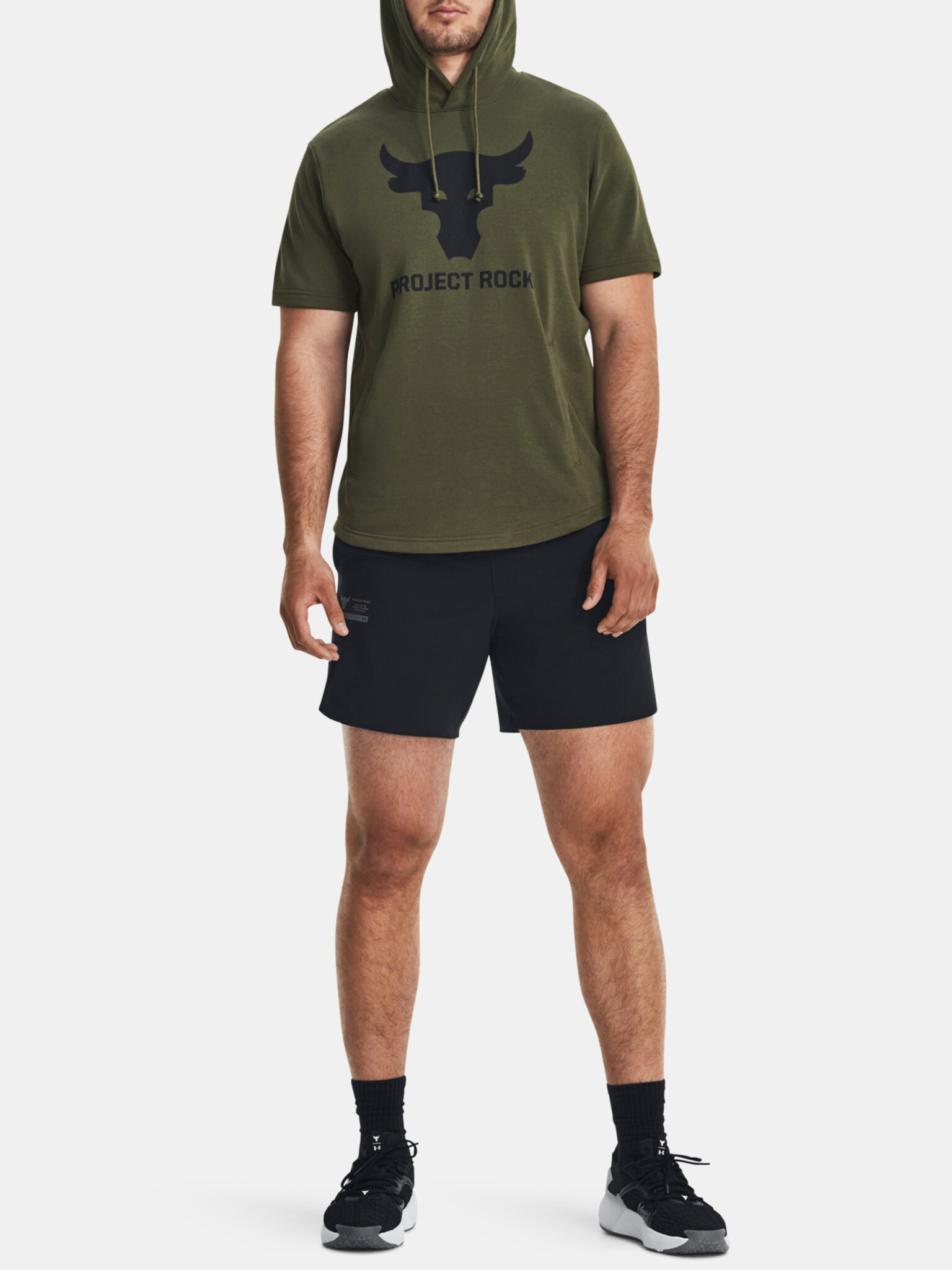 Under Armour Project Rock Terry SS HD Sweatshirt Zelen - Pepit.bg