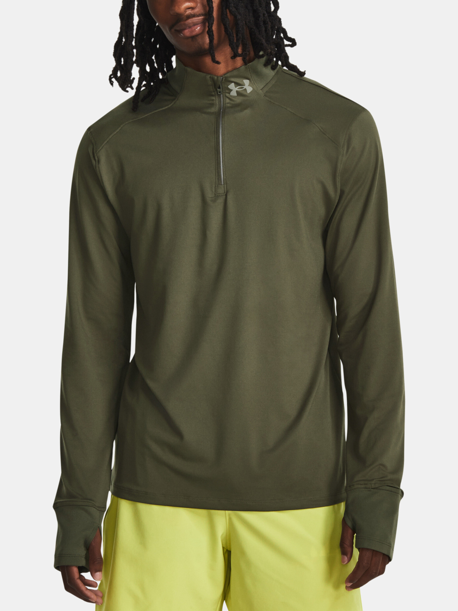 Under Armour Qualifier Run 1/4 ZIP T-shirt Zelen - Pepit.bg