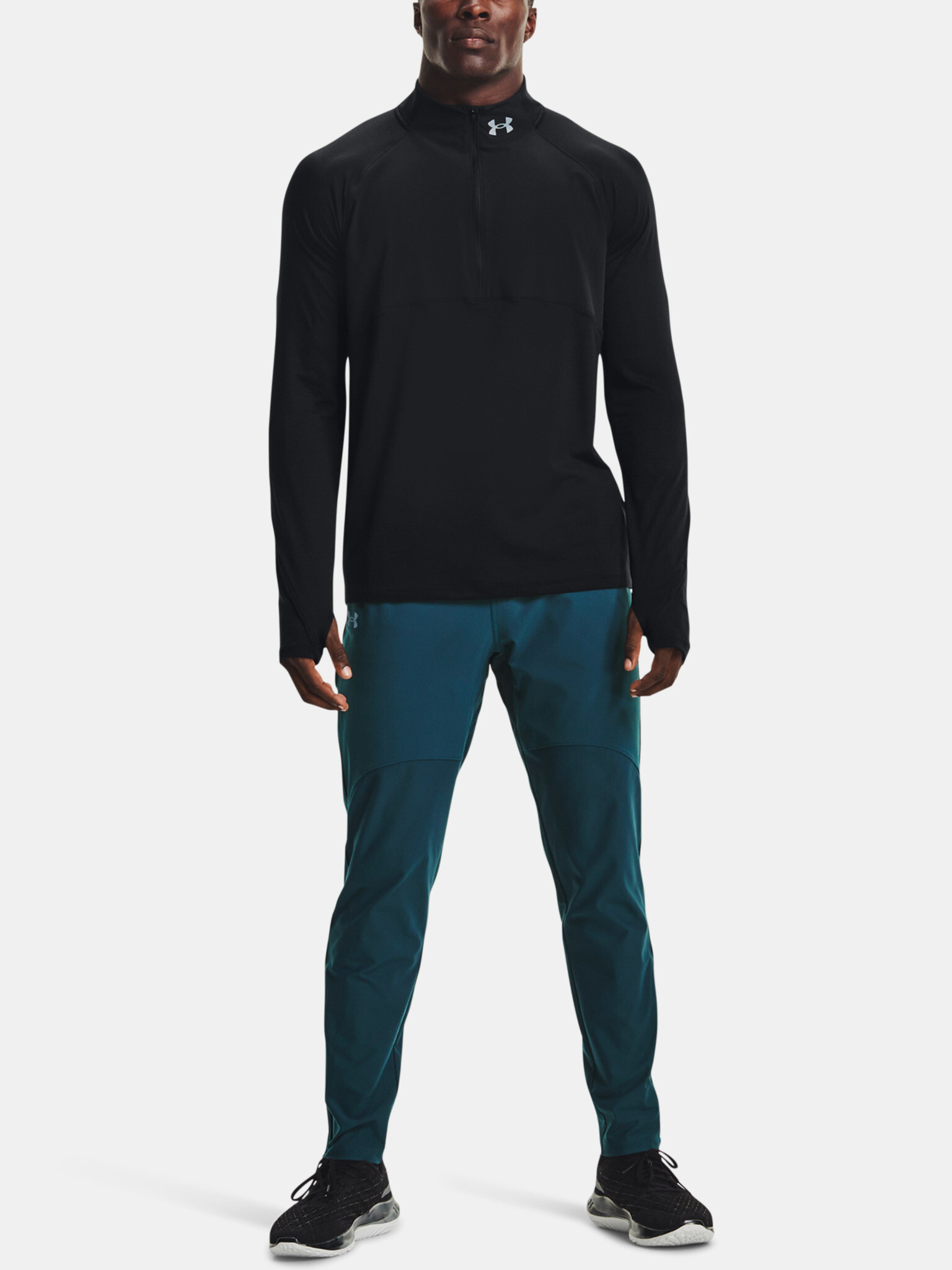 Under Armour Qualifier Run 2.0 1/2 Zip T-shirt Cheren - Pepit.bg