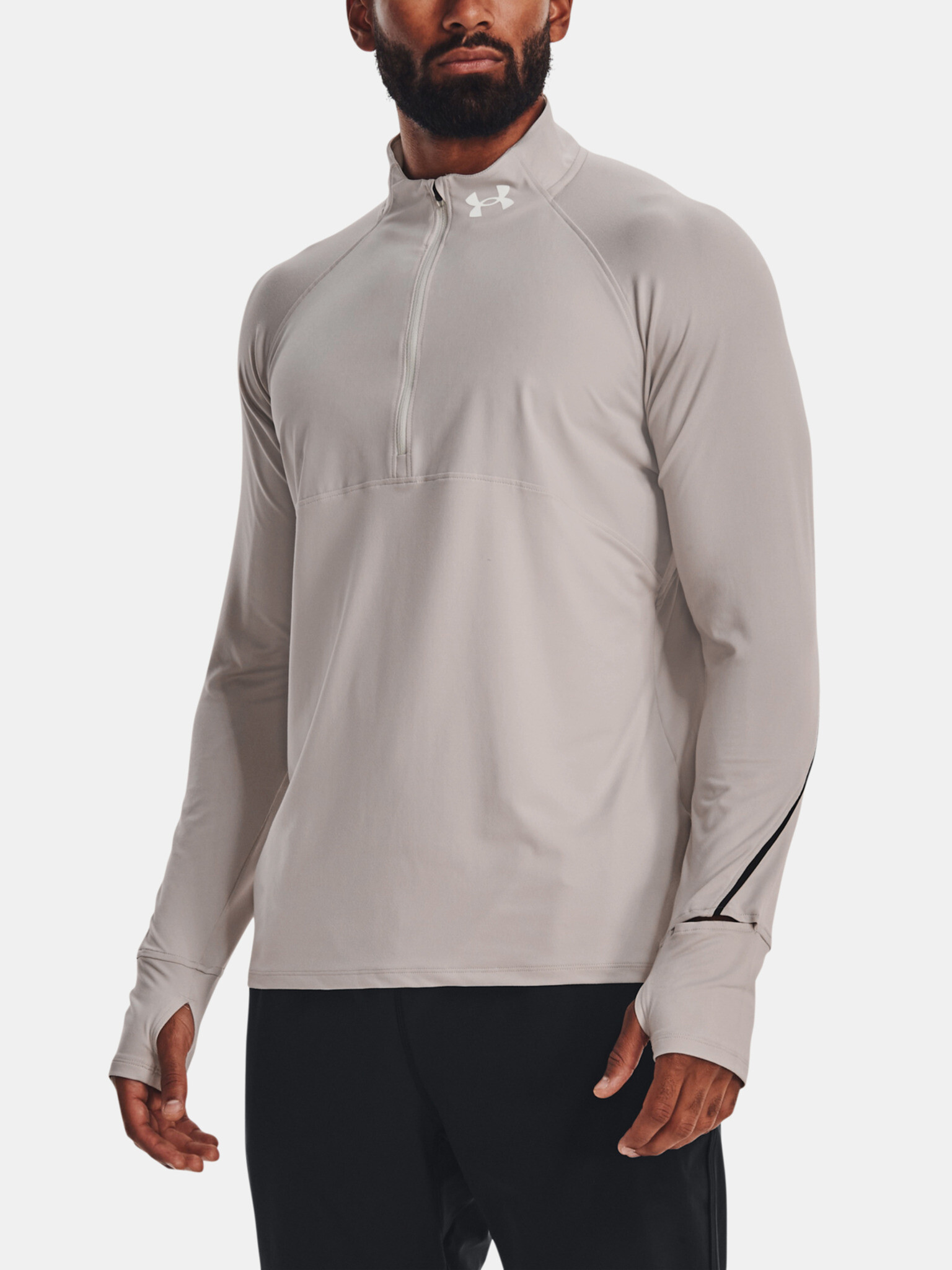 Under Armour Qualifier Run 2.0 HZ Sweatshirt Siv - Pepit.bg