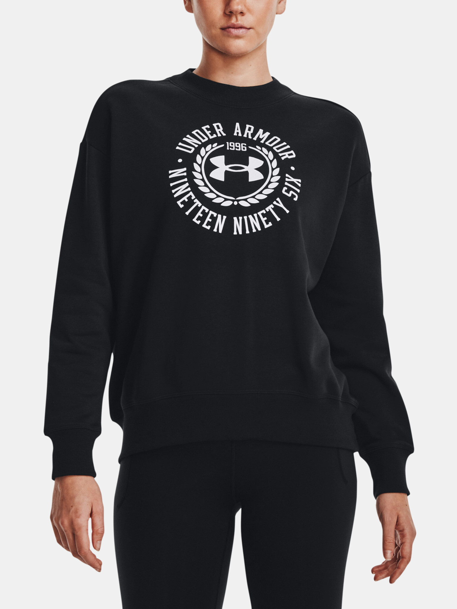 Under Armour Rival Fleece Crest Grp Crew Sweatshirt Cheren - Pepit.bg