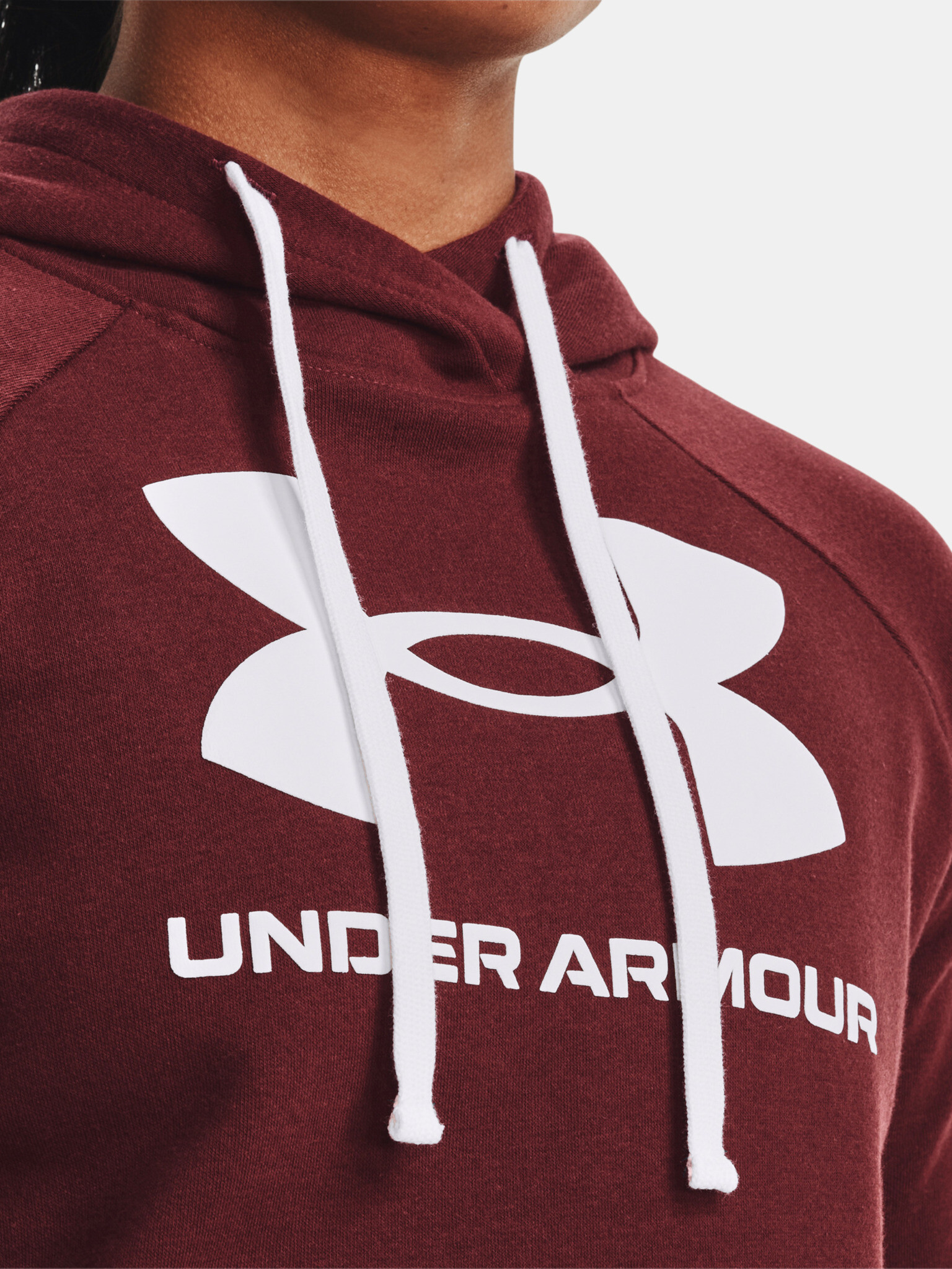 Under Armour Rival Fleece Logo Sweatshirt Cherven - Pepit.bg