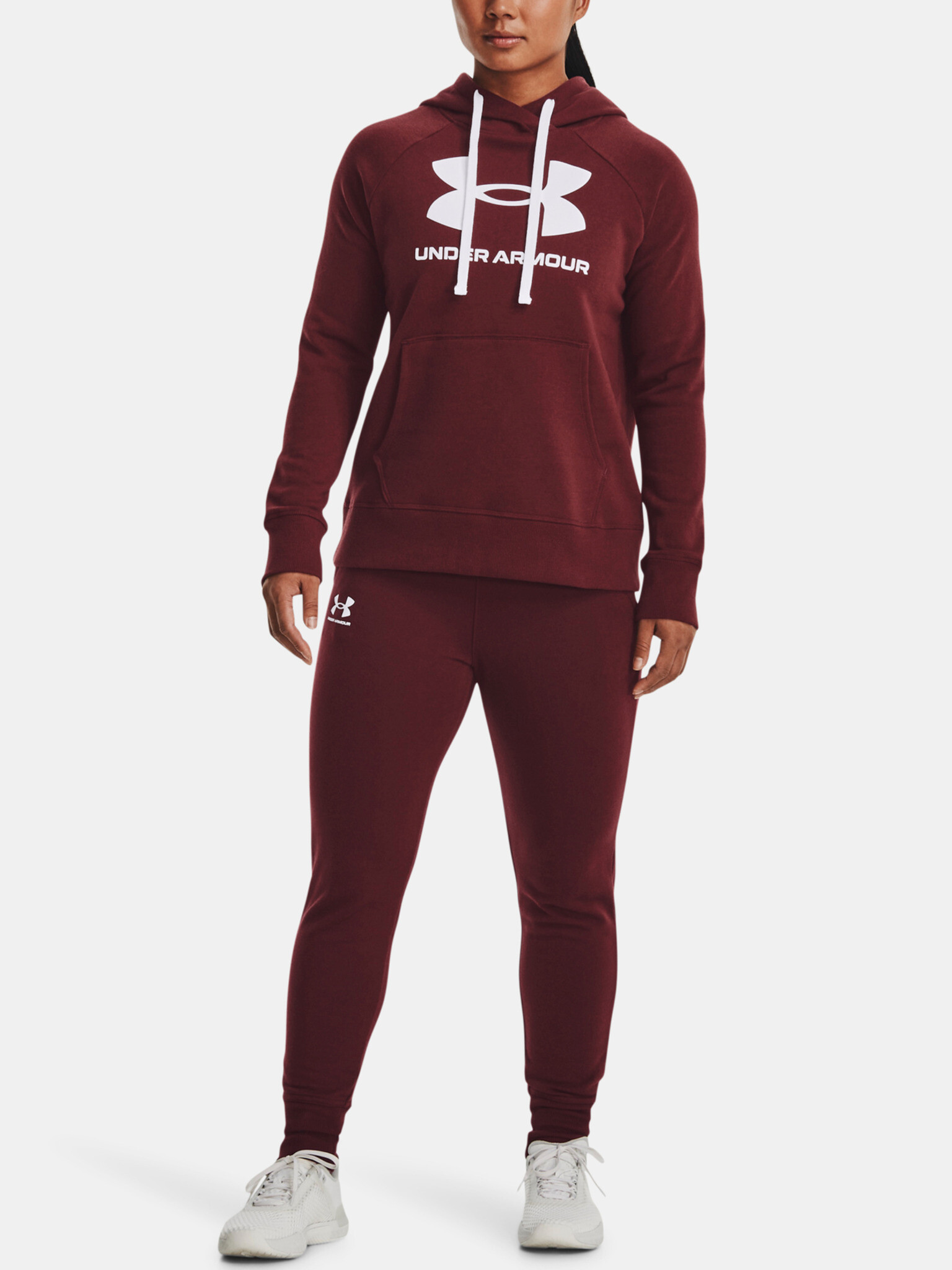 Under Armour Rival Fleece Logo Sweatshirt Cherven - Pepit.bg