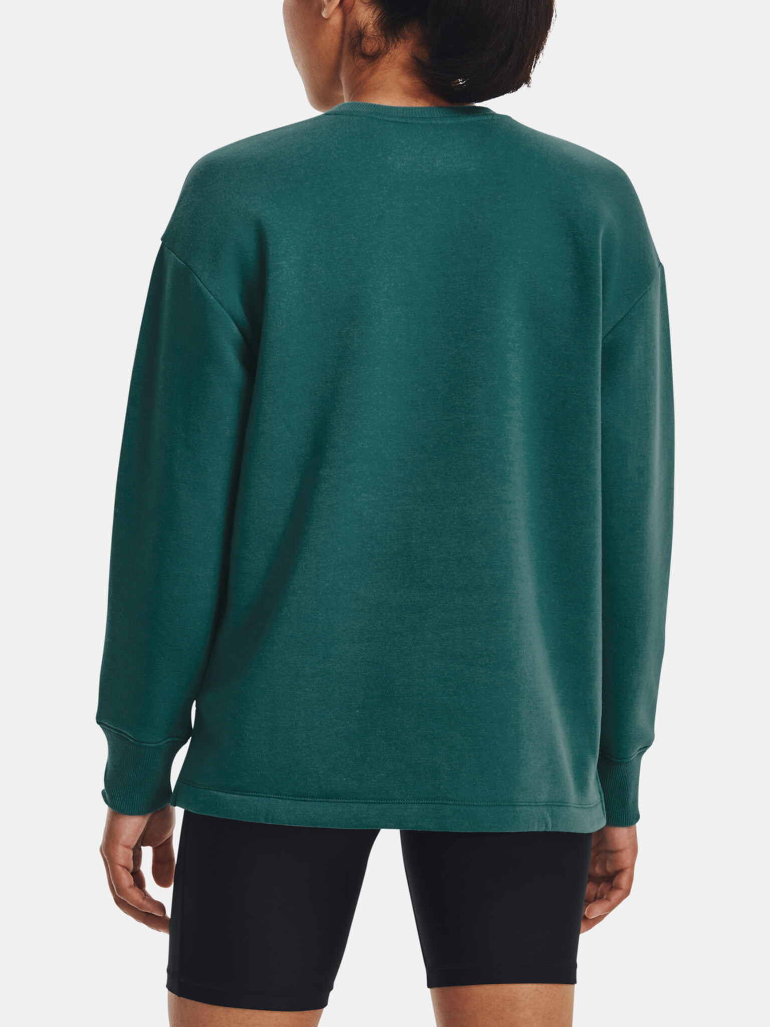 Under Armour Rival Fleece Oversize Crew Sweatshirt Zelen - Pepit.bg