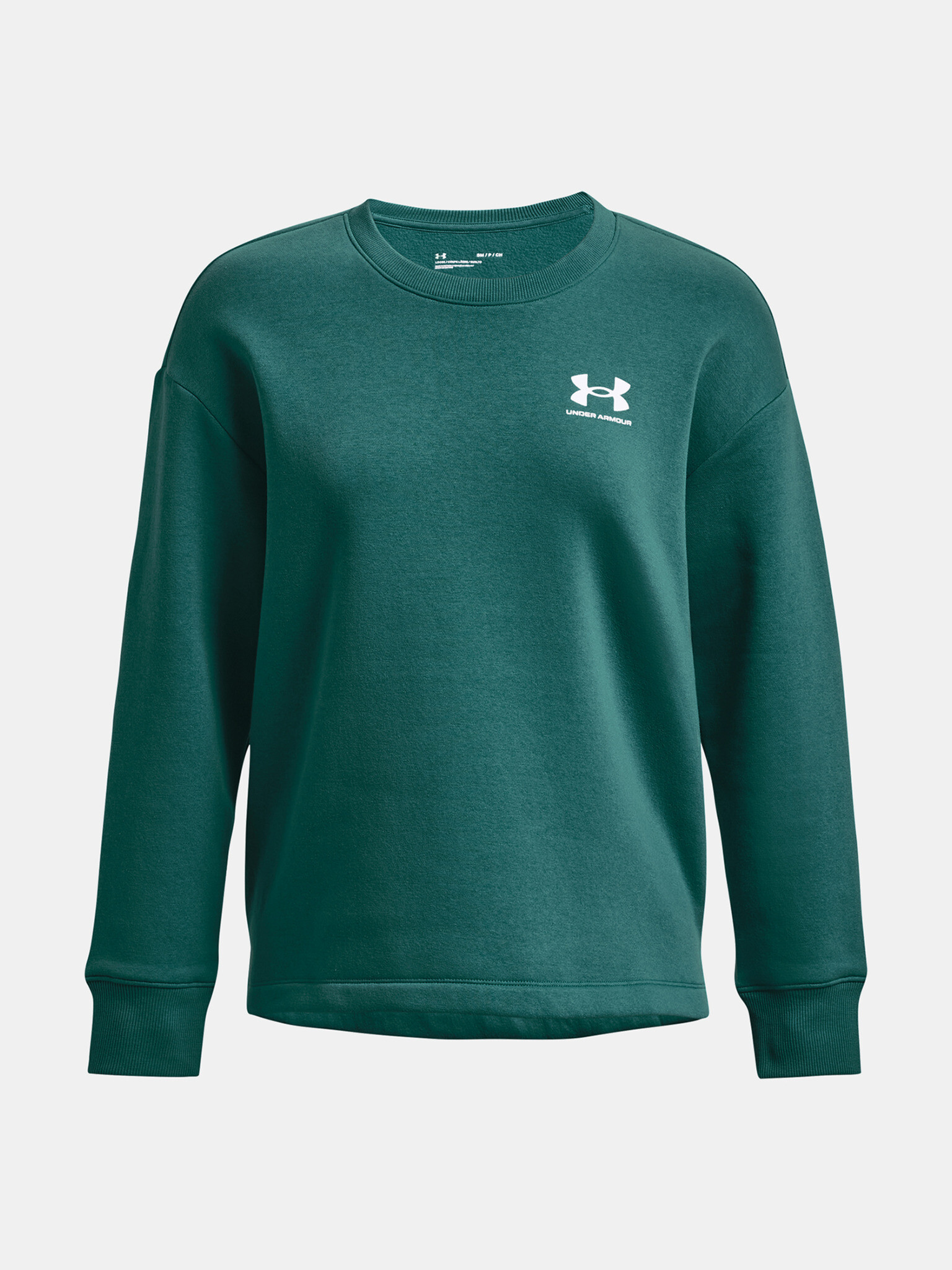 Under Armour Rival Fleece Oversize Crew Sweatshirt Zelen - Pepit.bg