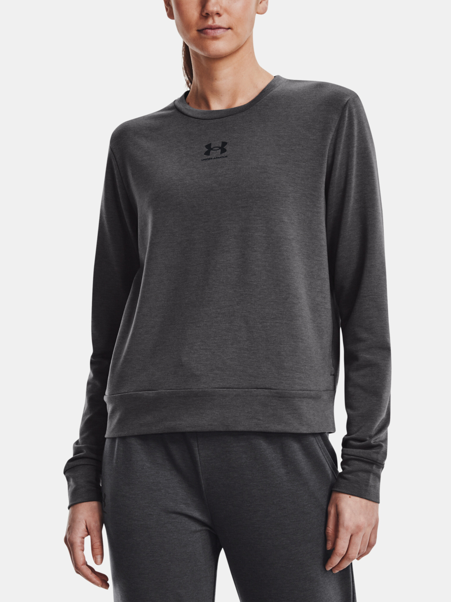 Under Armour Rival Terry Crew Sweatshirt Siv - Pepit.bg