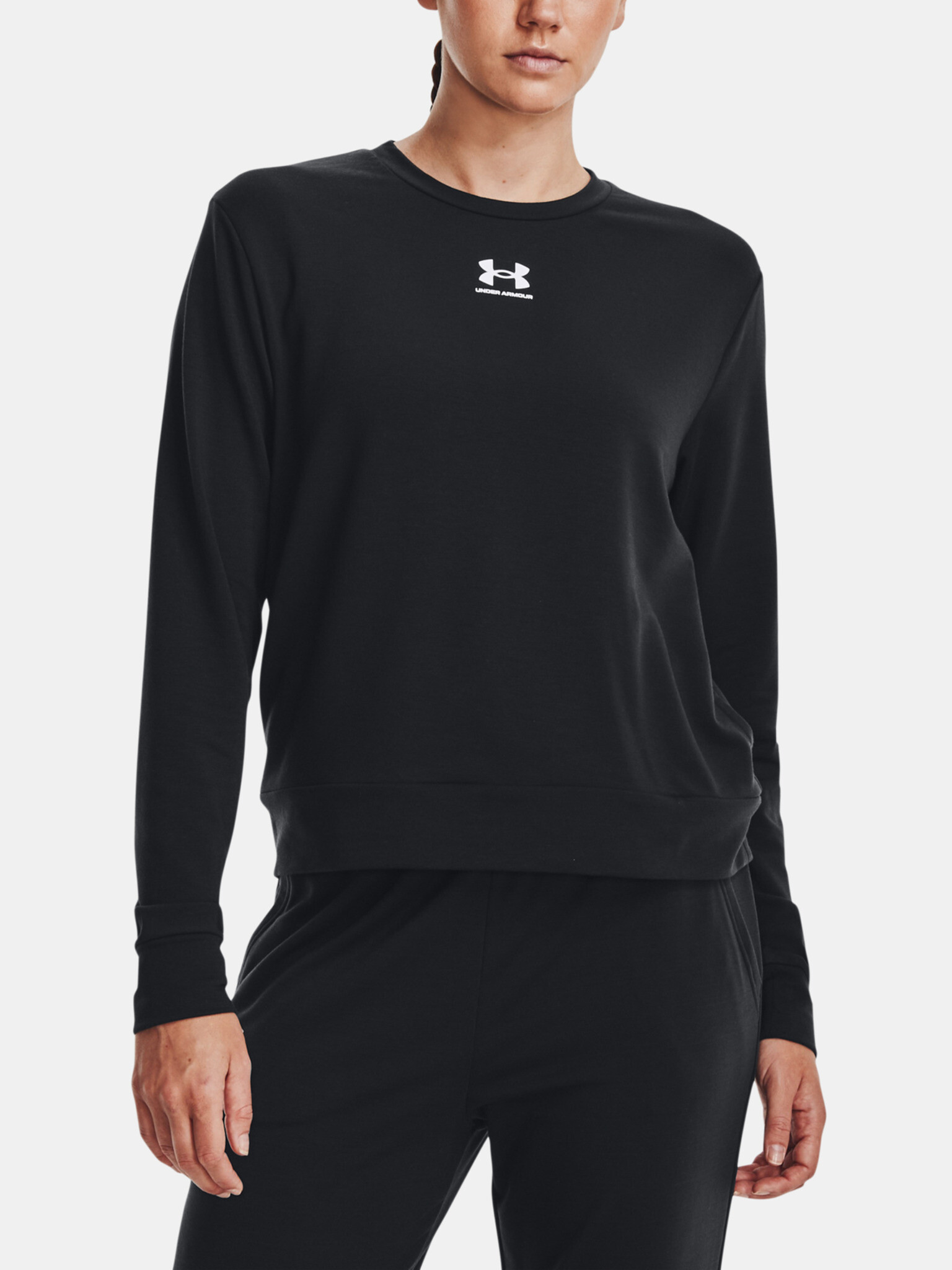 Under Armour Rival Terry Crew T-shirt Cheren - Pepit.bg