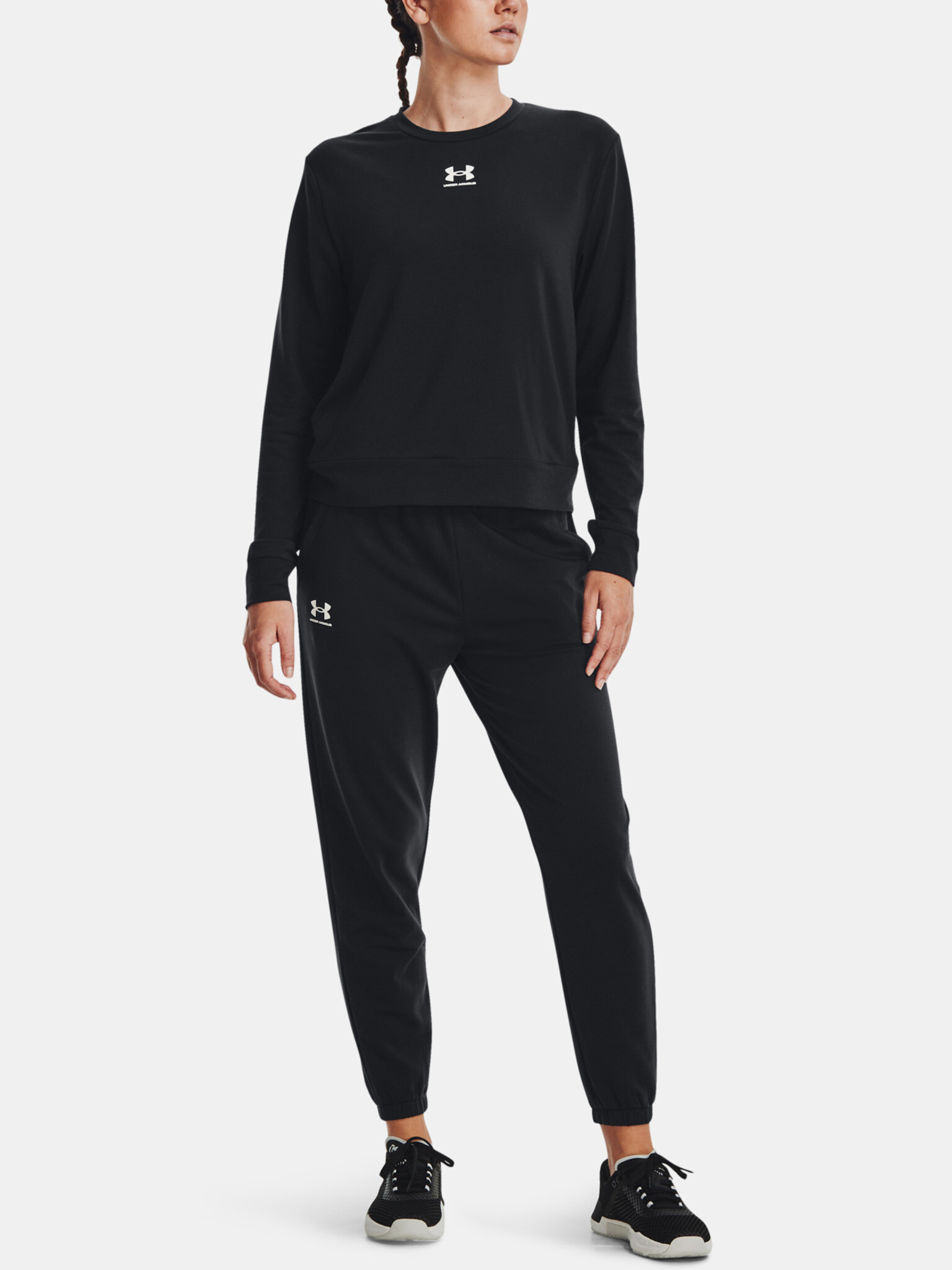 Under Armour Rival Terry Crew T-shirt Cheren - Pepit.bg