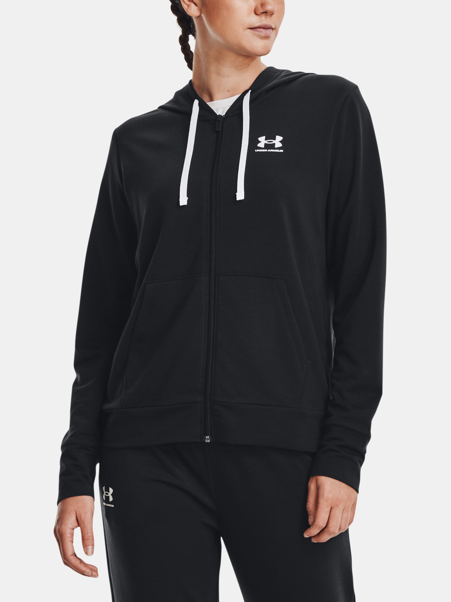 Under Armour Rival Terry FZ Hoodie Sweatshirt Cheren - Pepit.bg