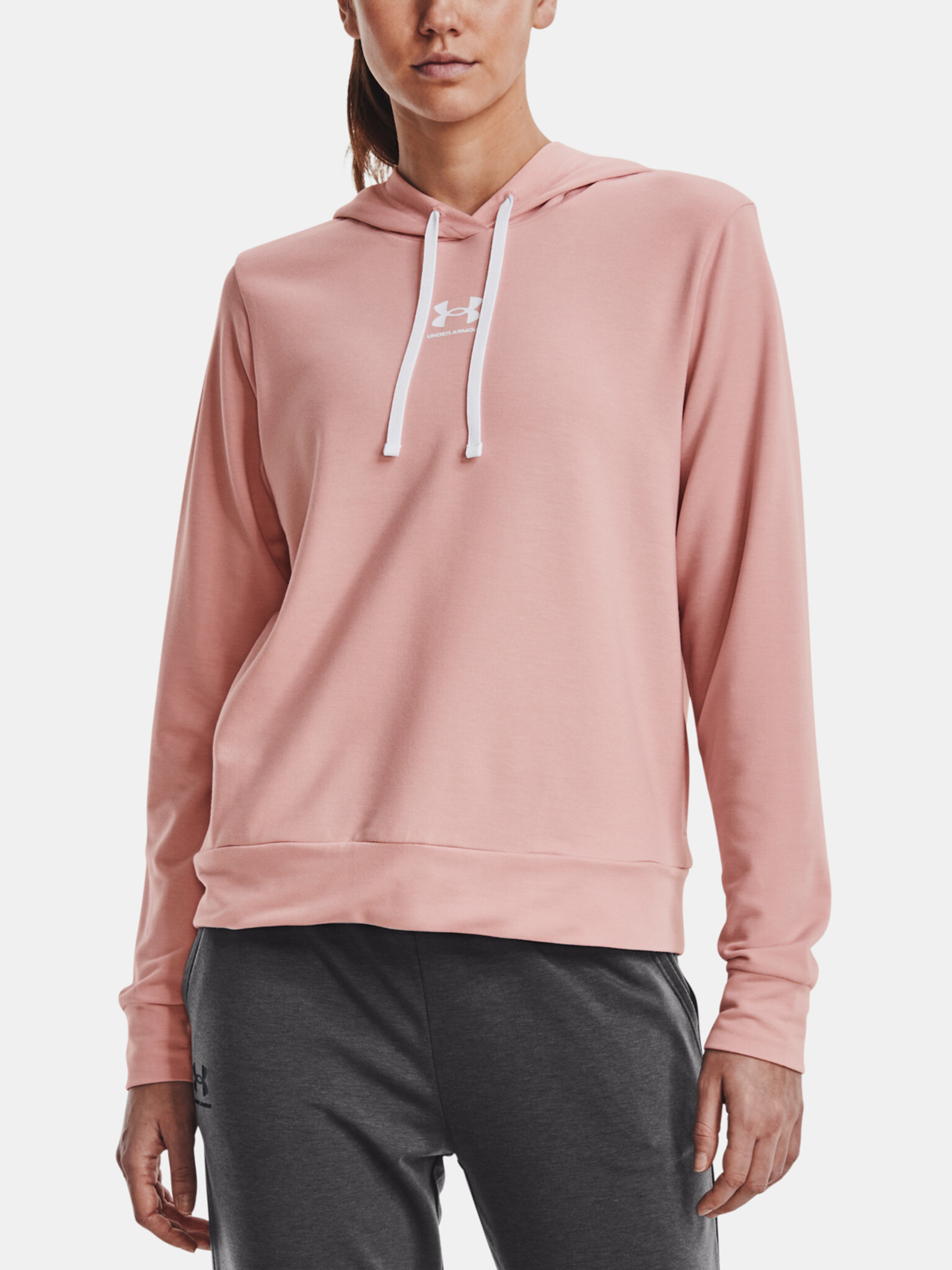 Under Armour Rival Terry Hoodie Sweatshirt Rozov - Pepit.bg