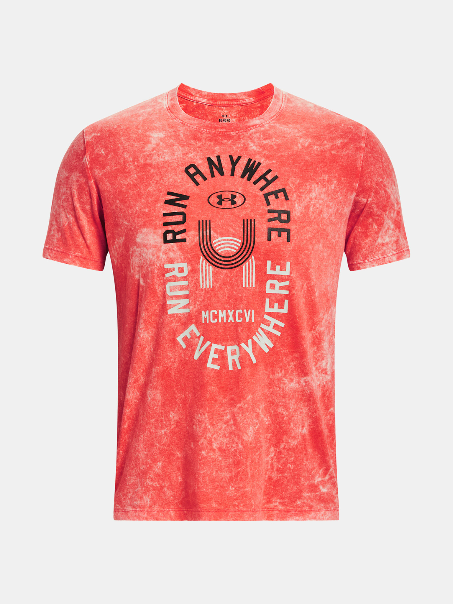 Under Armour Run Anywhere T-shirt Cherven - Pepit.bg