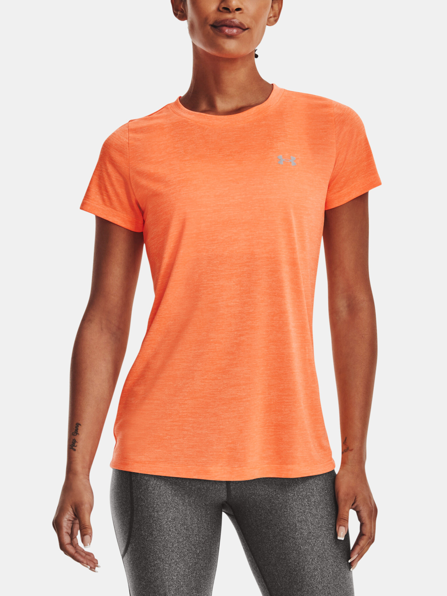 Under Armour Tech SSC Twist T-shirt Oranzhev - Pepit.bg